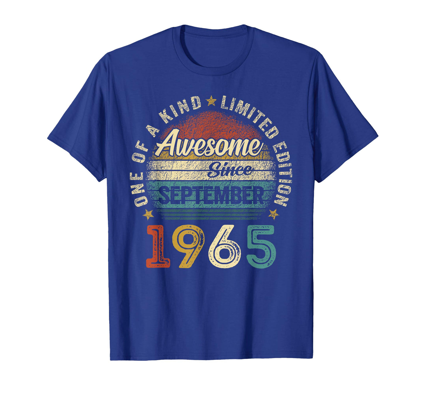 60 Year Old Vintage Born In September 1965 60th Birthday Men T-Shirt