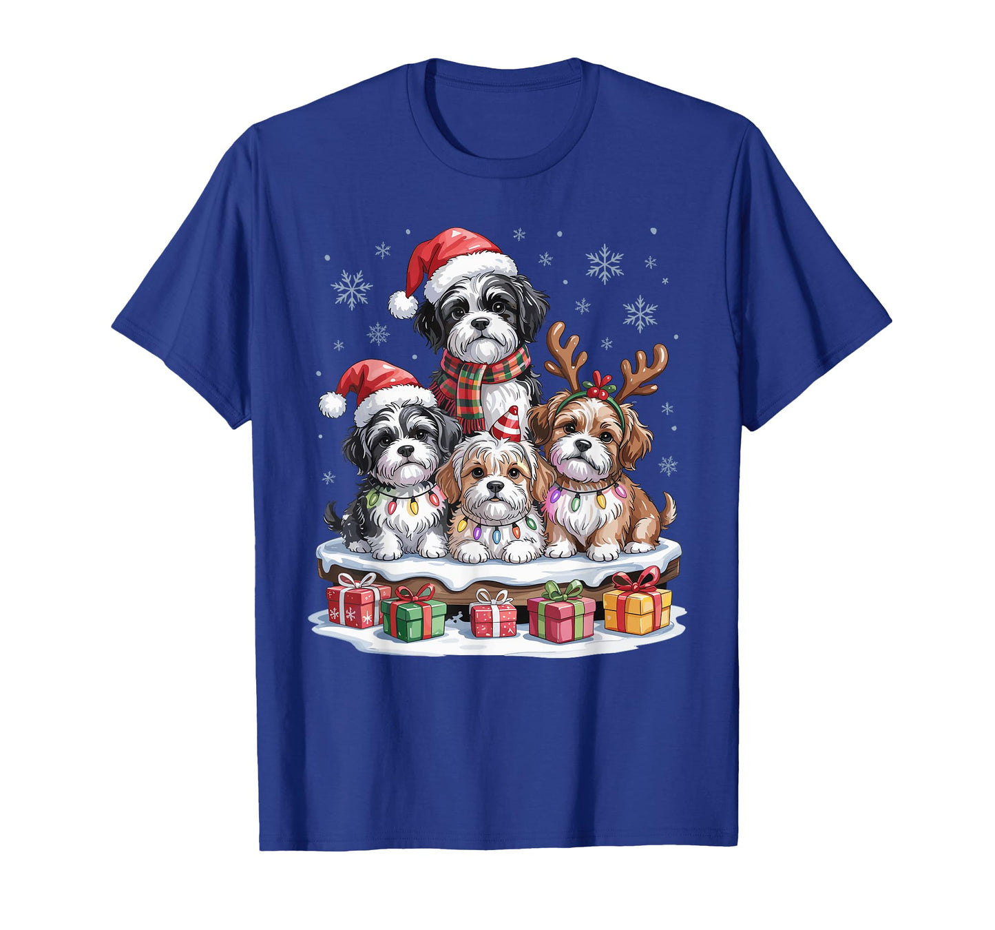 Cute Havanese Christmas Puppies Dog Lovers Funny Holiday T-Shirt