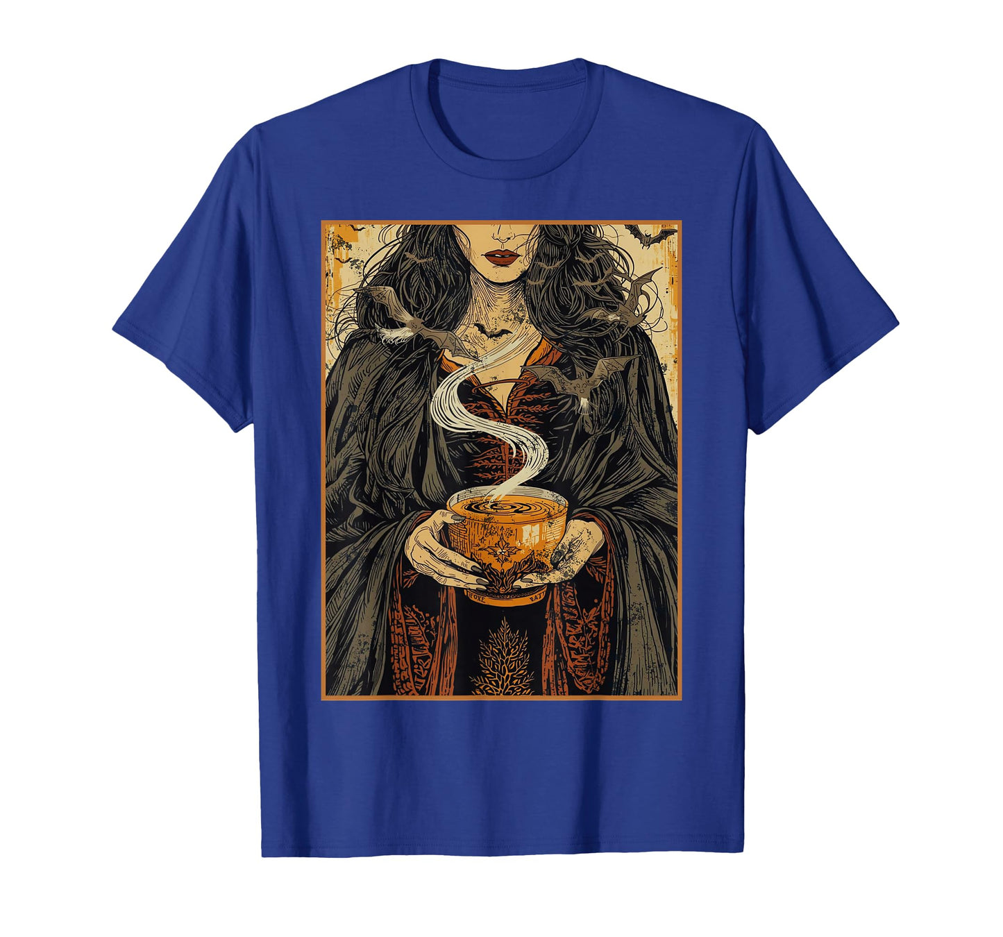 Vintage Halloween Witch Pumpkin Spice Latte Syrup Creamer T-Shirt