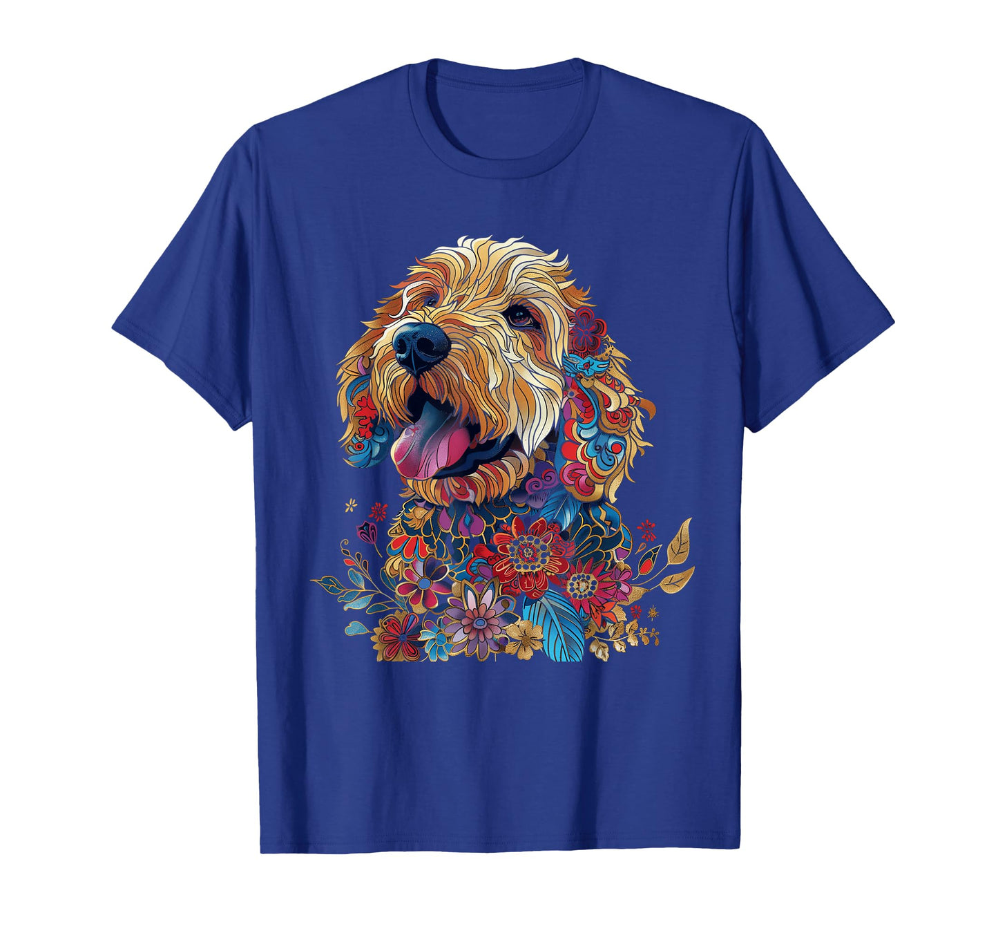 Goldendoodle Dog Lover Vintage Flower Golden Doodle Mom Dad T-Shirt