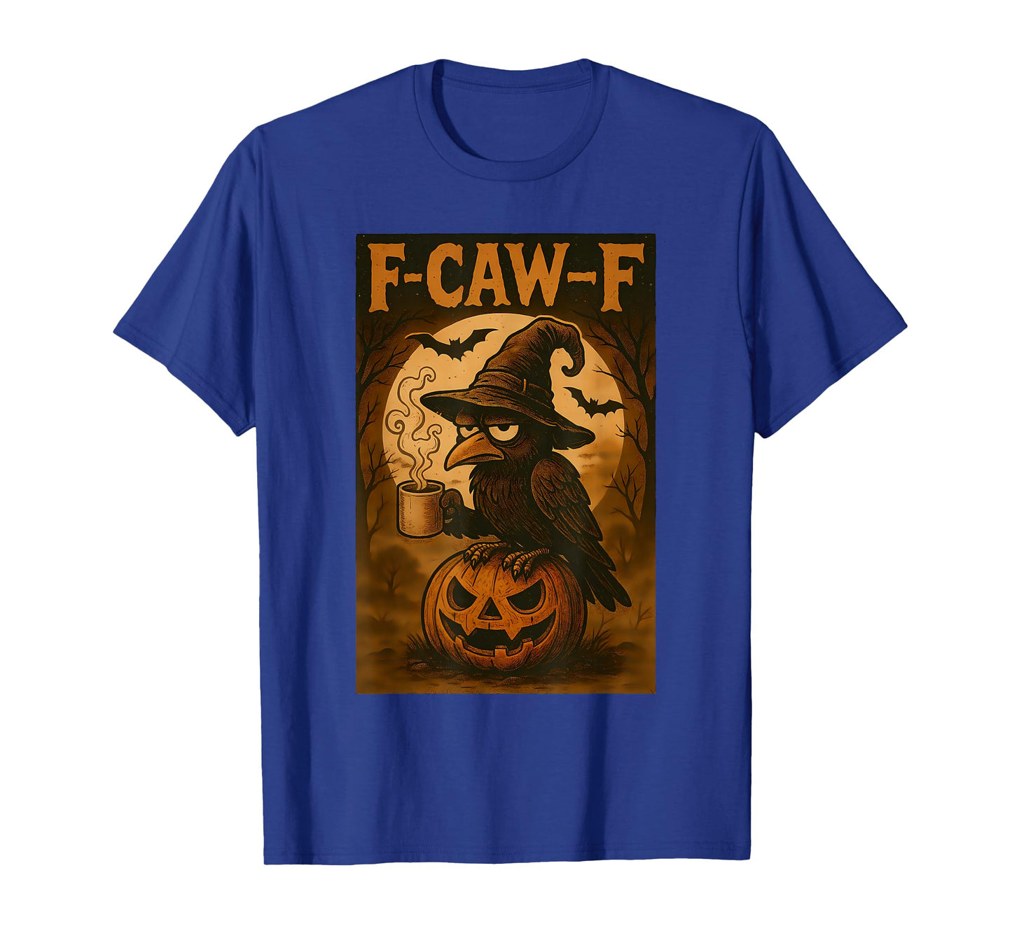 FcawF Crow Grumpy Raven Witch Funny Halloween Lazy Costume T-Shirt