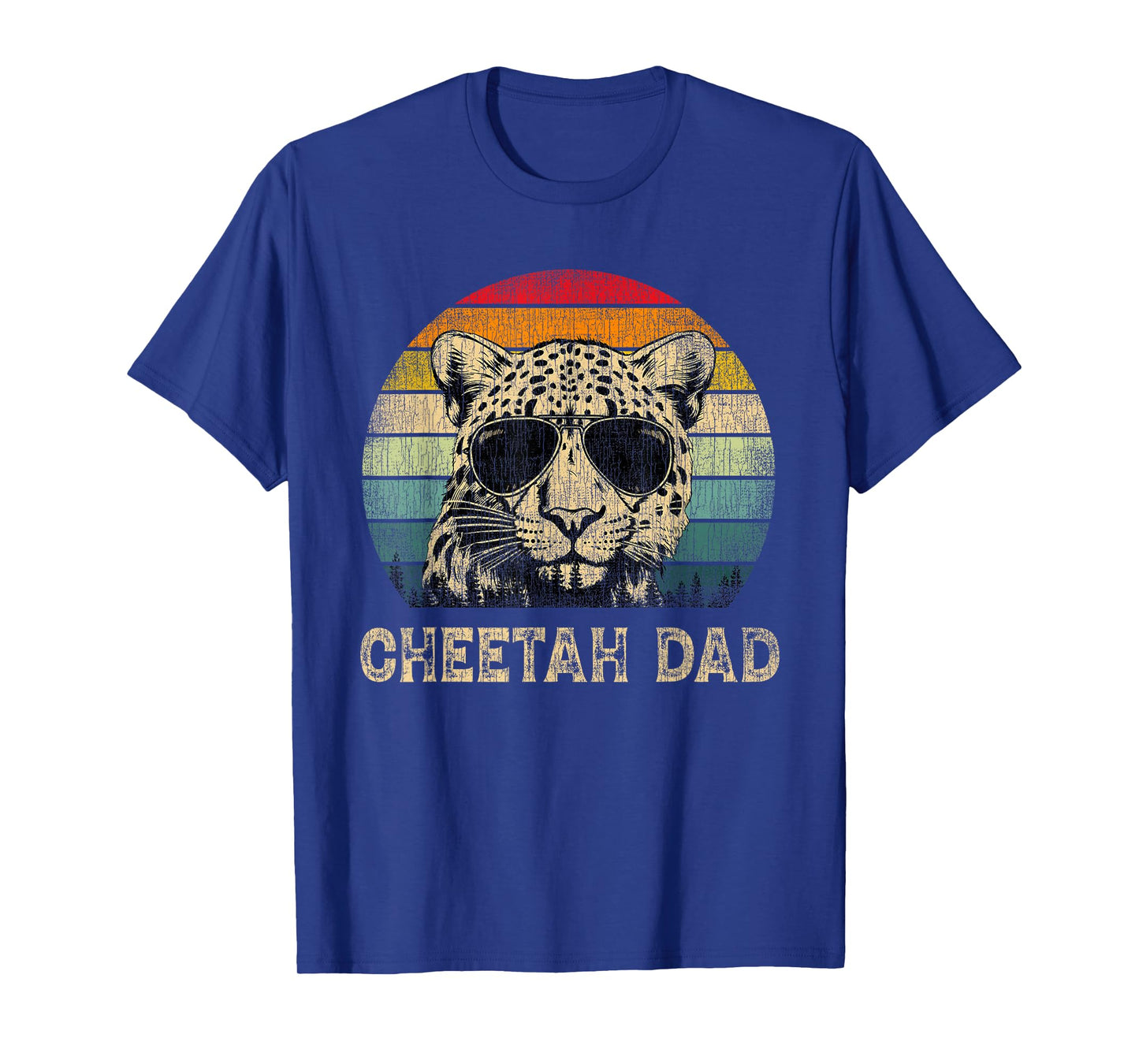 Vintage Cheetah Dad Cheetah Lovers Daddy Father's Day T-Shirt