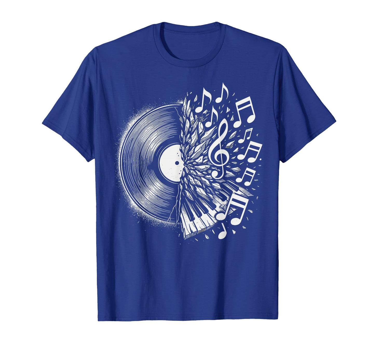 Vinyl Record Music Notes Retro Piano T-Shirt