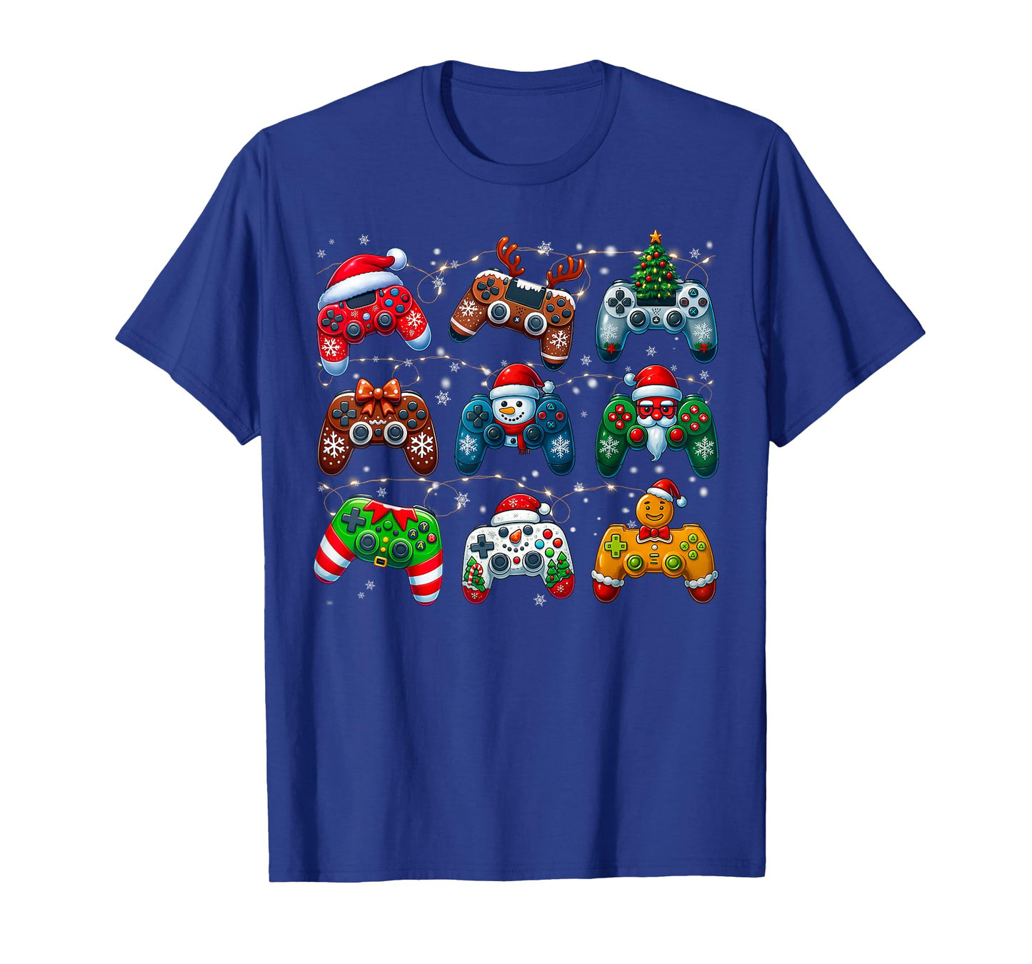 Funny Santa Game Controller Gaming Christmas Xmas Men Boy T-Shirt