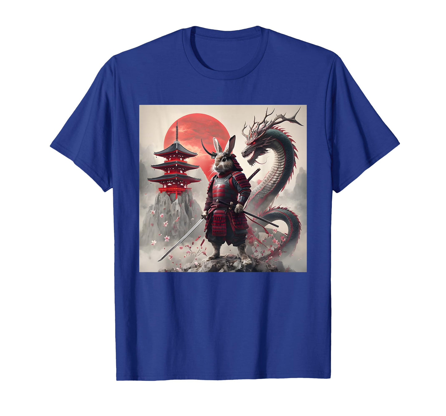 Samurai Bunny Rabbit Graphic Warrior Japanese Rabbit Ninja T-Shirt