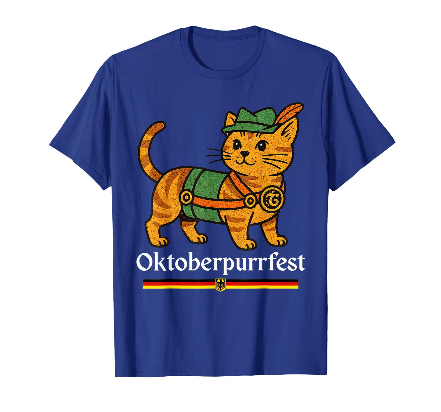 Octoberpurrfest Lederhosen Cat Bavarian Funny Oktoberfest T-Shirt