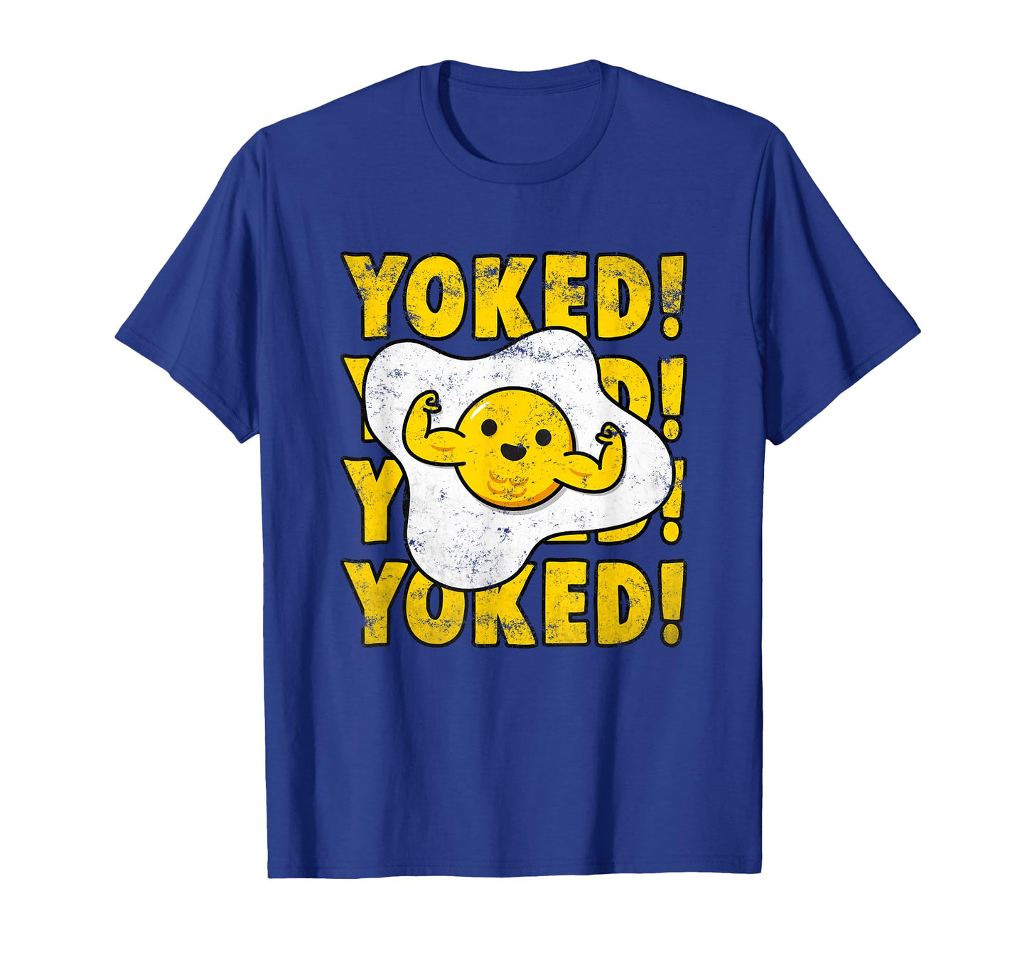 Yoked Bodybuilding Egg Yolk Bulking Men Funny Gym T-Shirt