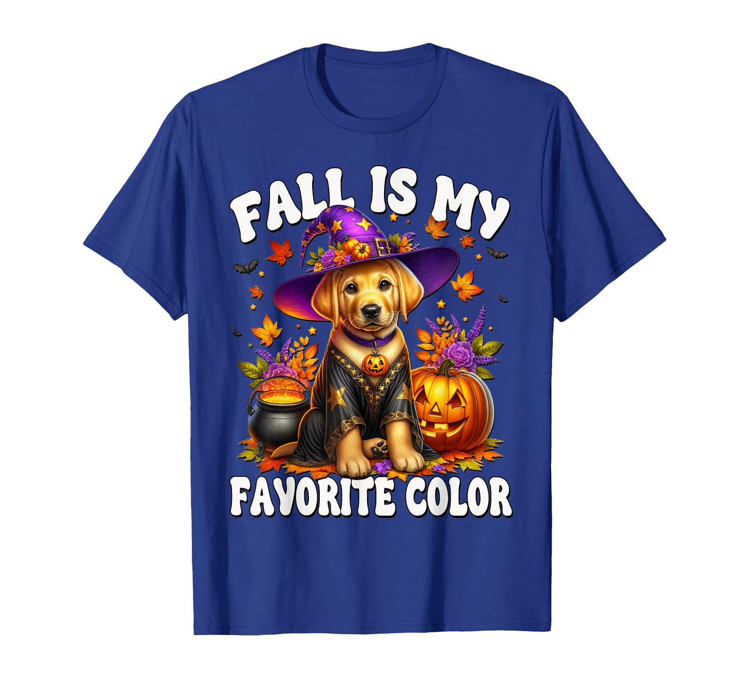 Fall is My Favorite Color Golden Retriever Halloween Dog T-Shirt
