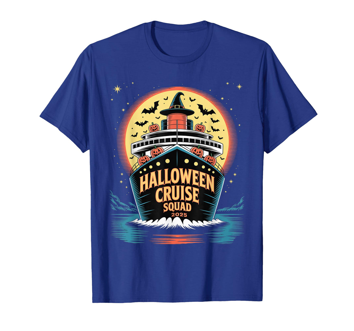 Spooky Halloween Cruise Squad 2025 Sea Voyage Travel Funny T-Shirt