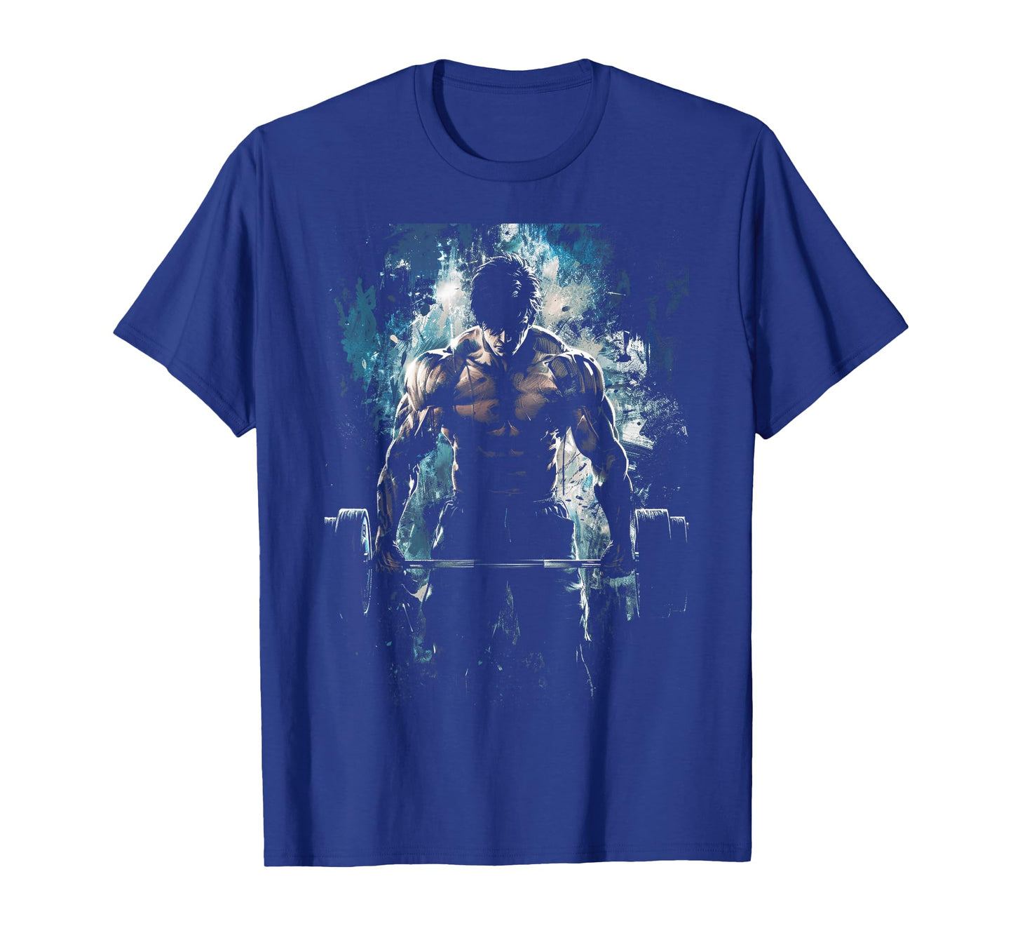 Weightlifting Muscle Gym Fitness Workout Strength Anime Men Character Deadlift Intense Bodybuilding T-Shirt