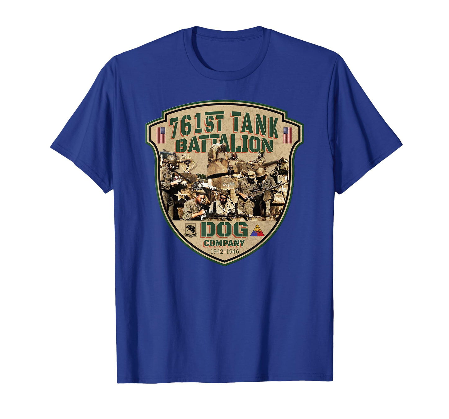 761st Tank Battalion Tribute Vintage Dog Company WW2 Heroes T-Shirt