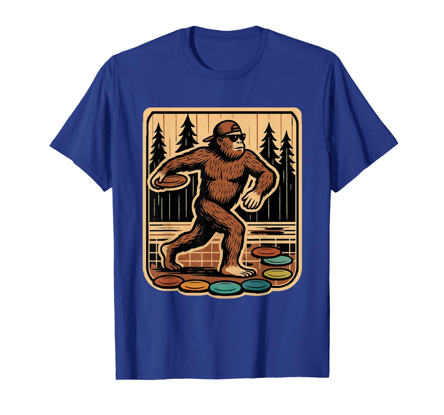 Disc Golf Sasquatch Vintage Funny Disc Golf T-Shirt