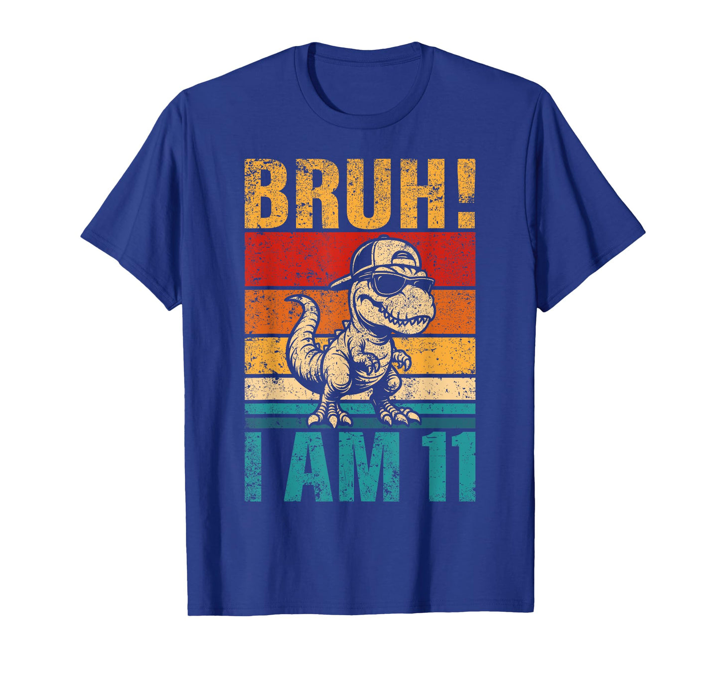 11 Year Old Birthday Boy Dinosaur Bruh It's My 11th Birthday T-Shirt