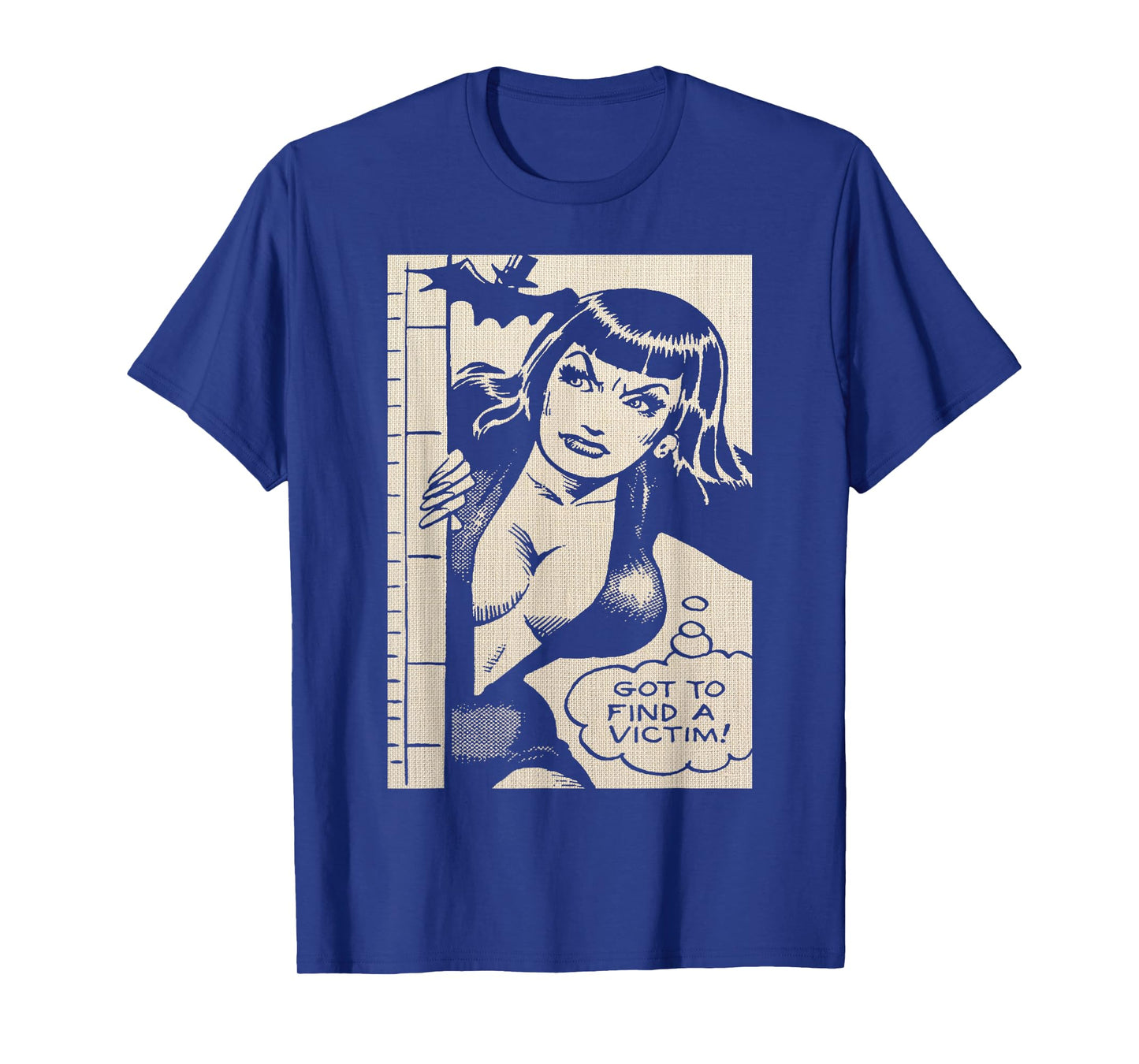 Vintage Vampire Bat Vampire Pin Up Girl Horror Comic Book T-Shirt