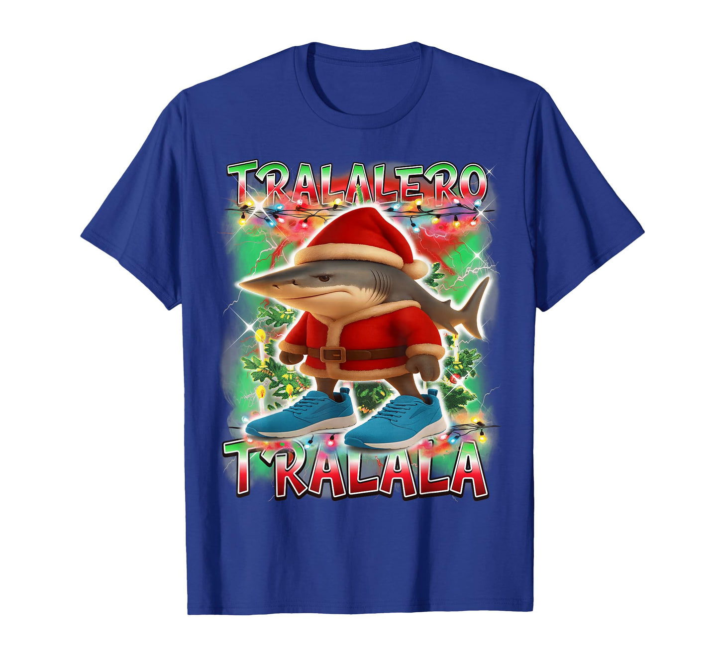 Tralalero Tralala Santa Claus Italian Brainrot Christmas T-Shirt