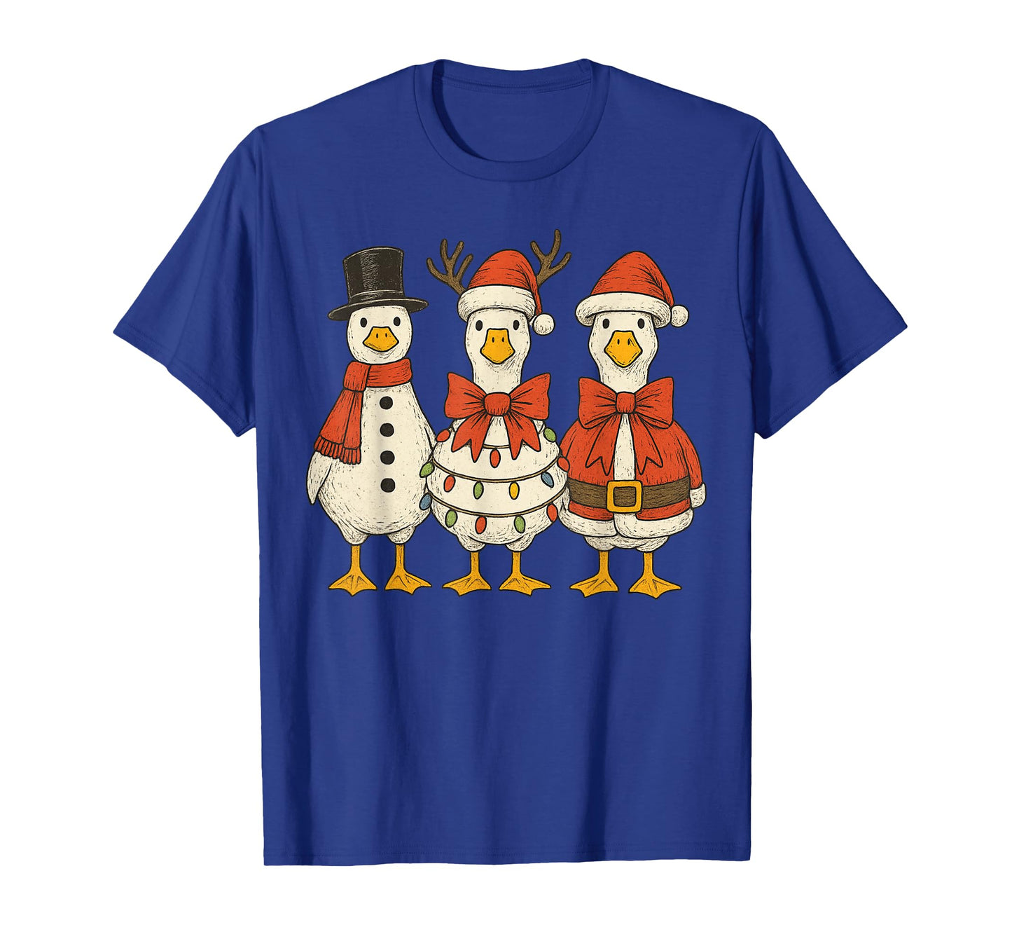 Preppy Goose Christmas Crew 2025 Funny Santa Funny Goose T-Shirt