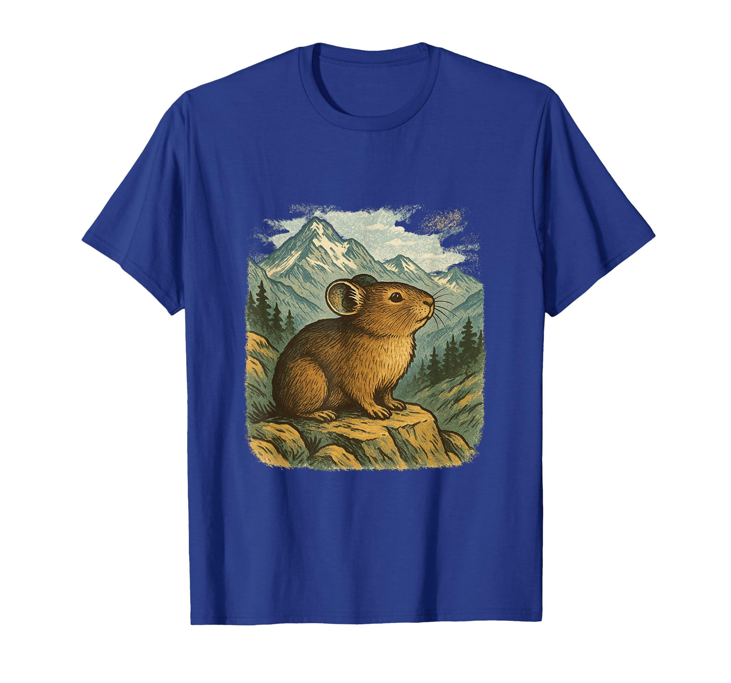 Mountain Pika β Vintage Wildlife Art in Alpine Setting T-Shirt