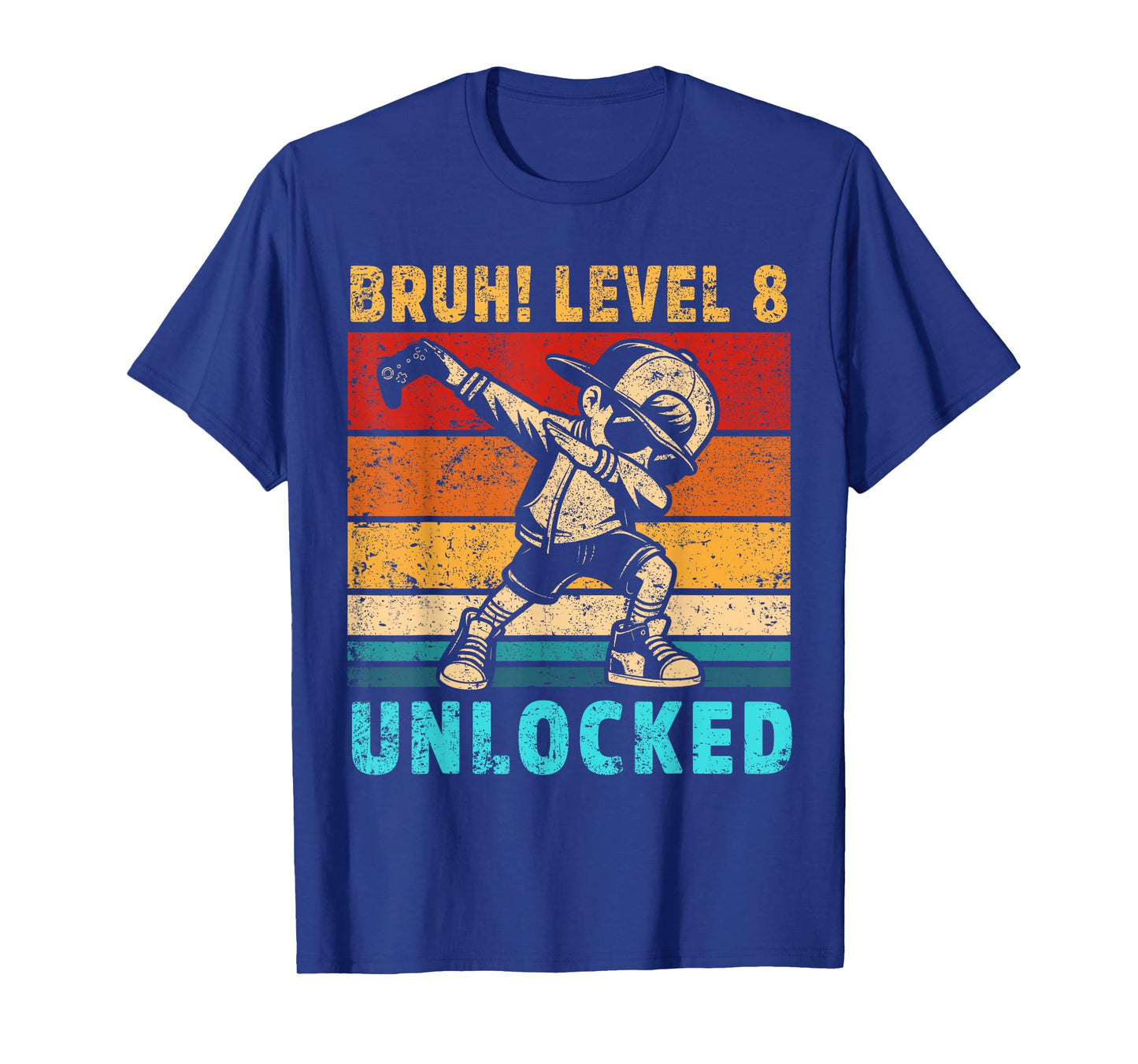 8 Year Old Birthday Dabbing Boy Bruh 8th level unlocked T-Shirt