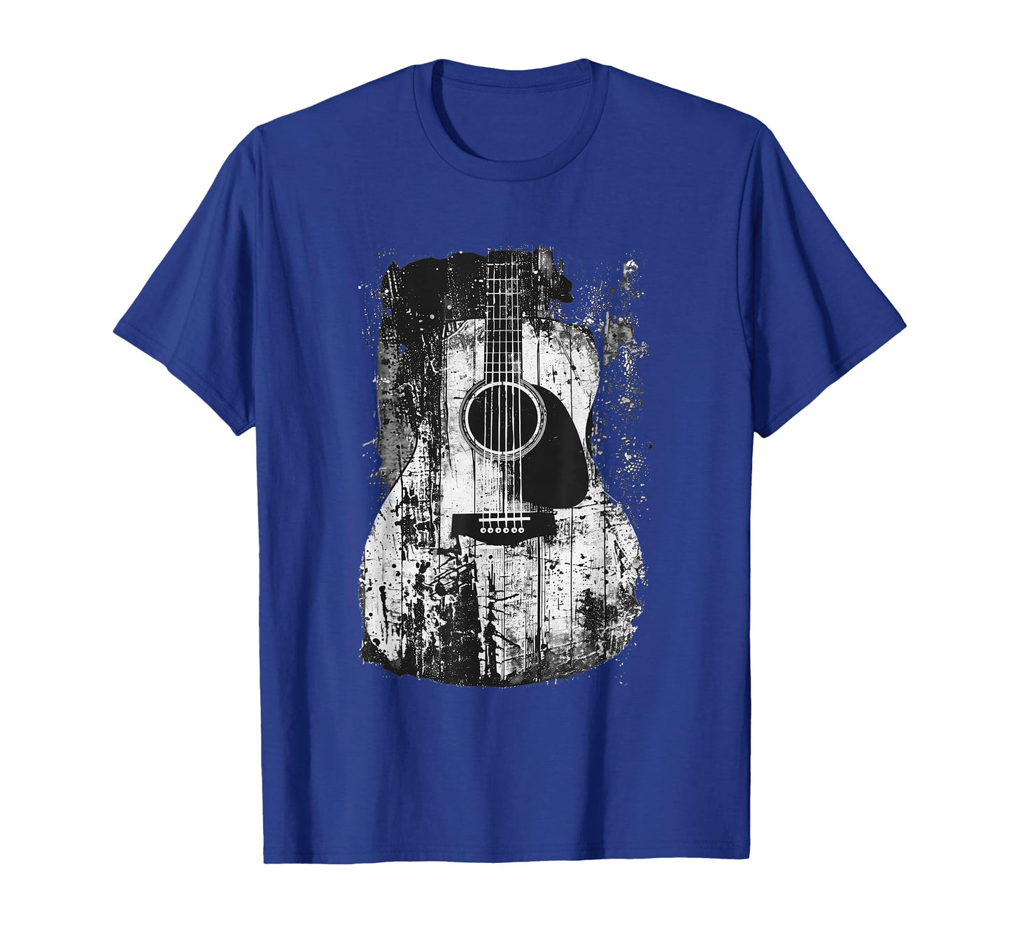Acoustic Guitar, Vintage, Distressed, Rock & Roll Music. T-Shirt