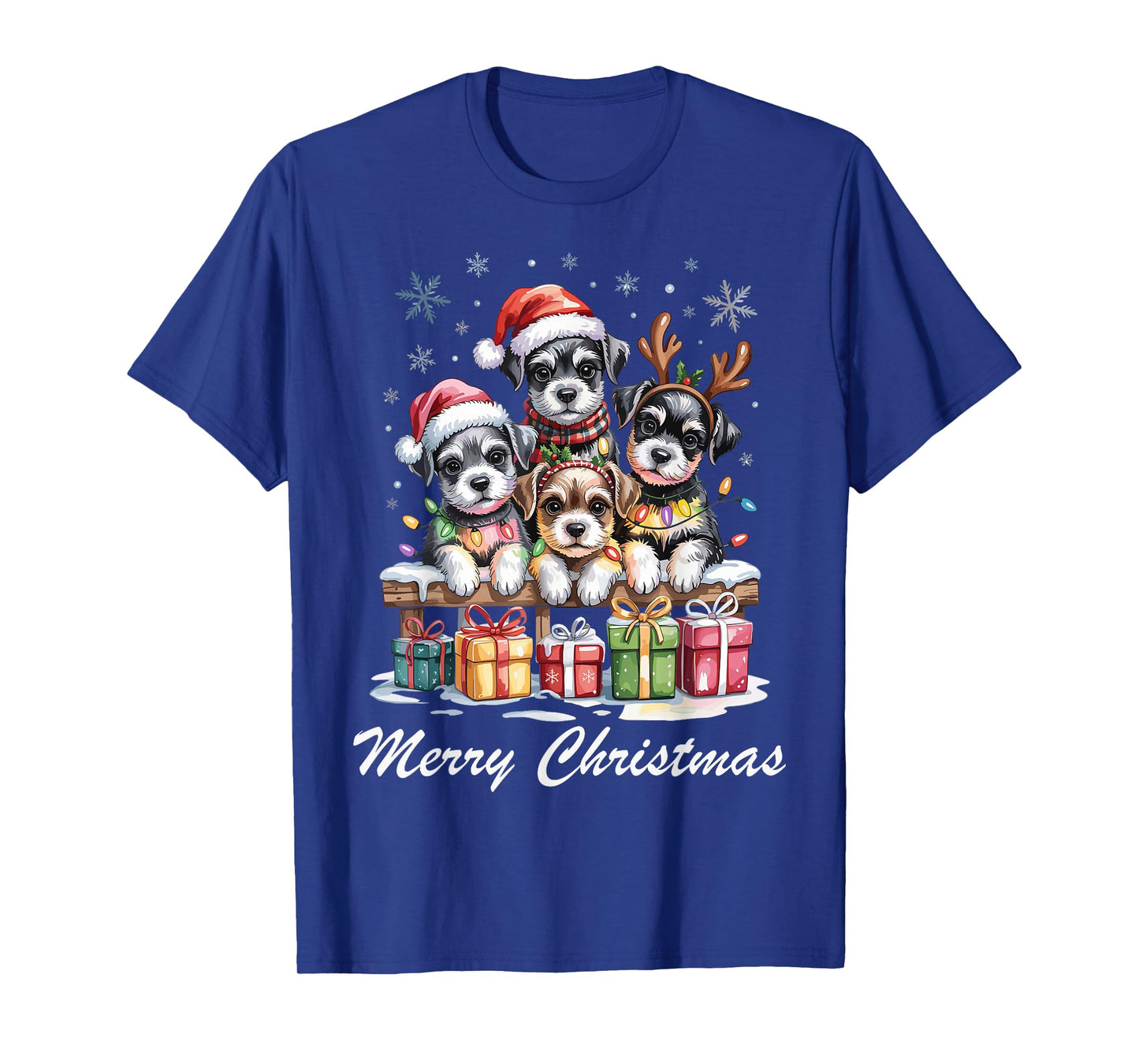 Miniature Schnauzer Merry Christmas Funny Dog Lovers Holiday T-Shirt