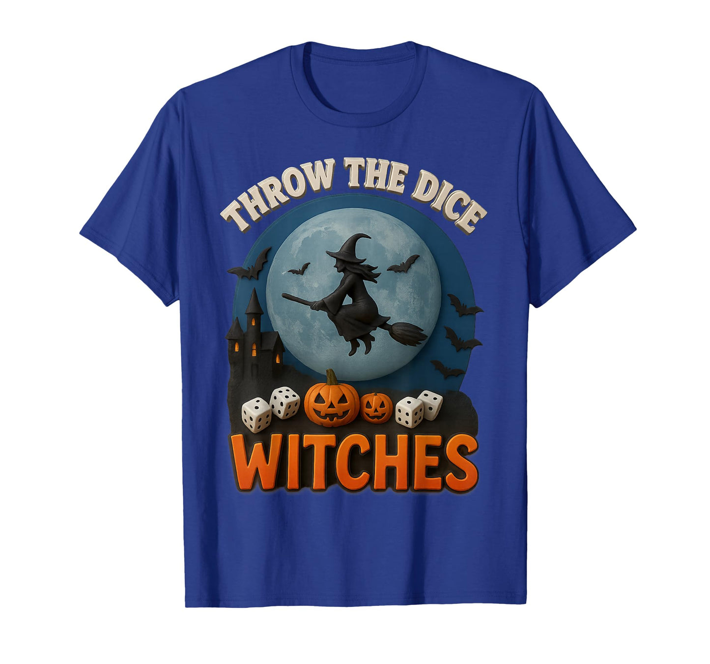 Throw The Dice Witches Bunco Party Funny Halloween Costume T-Shirt