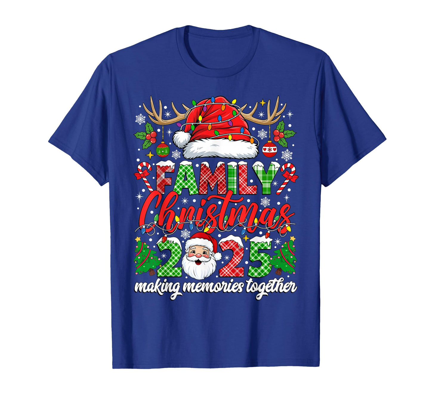 Family Christmas 2025 Matching Xmas Squad Santa Pajamas T-Shirt