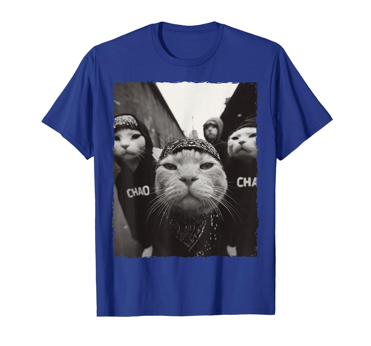 Funny Graphic Cat Gangster Funny T-Shirt