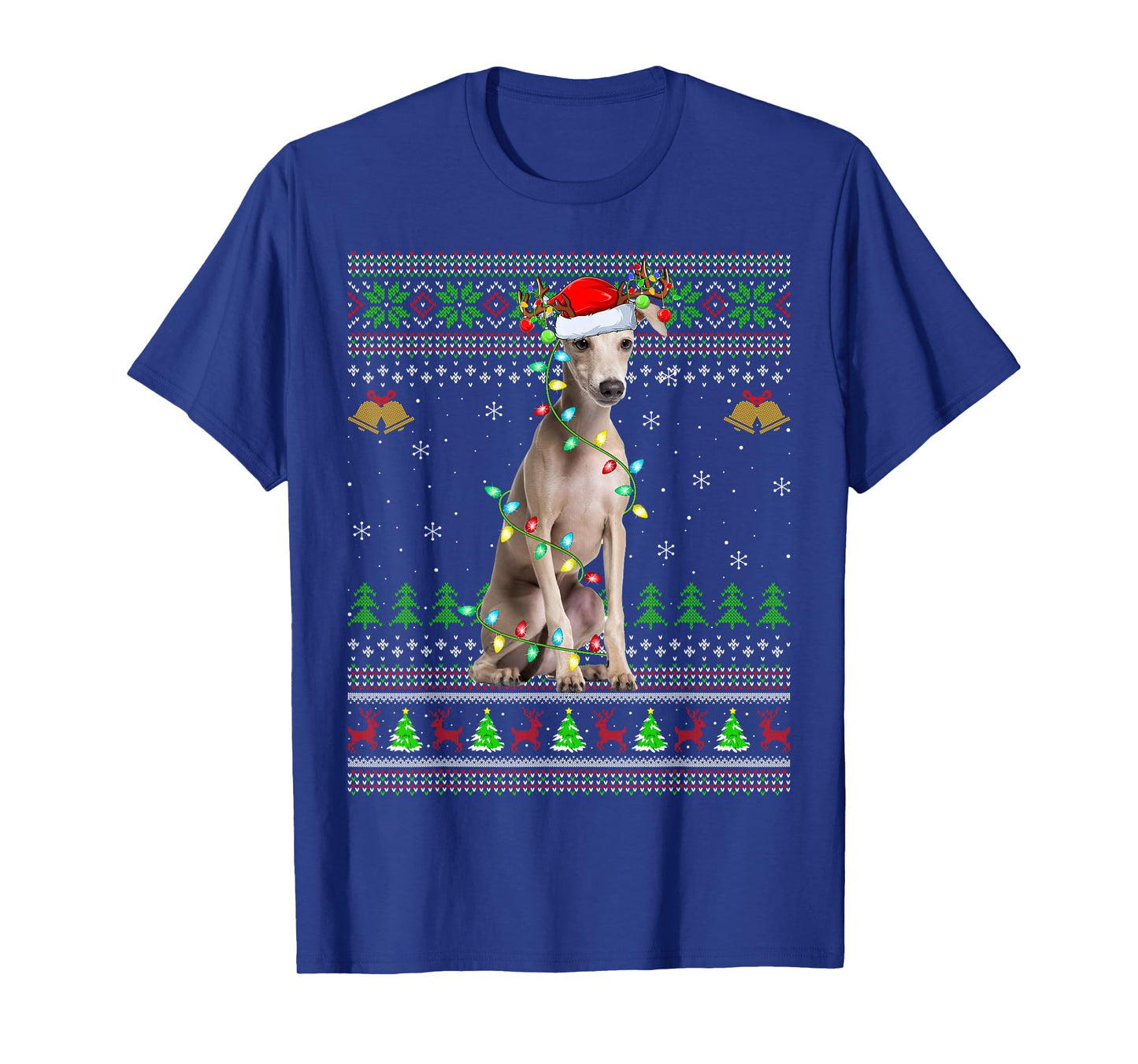 Italian Greyhound Dog Ugly Christmas Sweaters Holiday Xmas T-Shirt