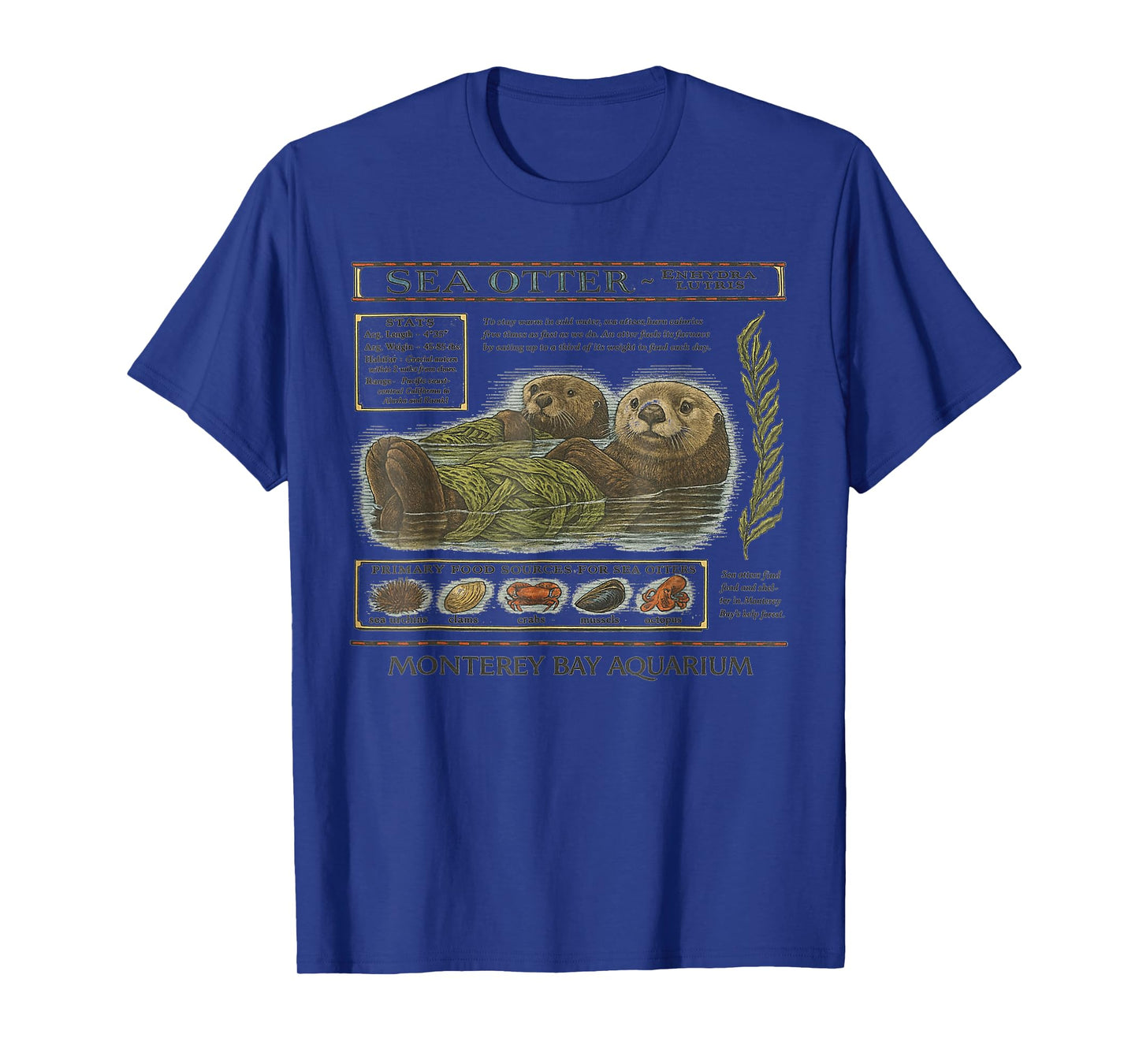 Vintage Sea Otter Monterey California 90's Aquarium Lover T-Shirt