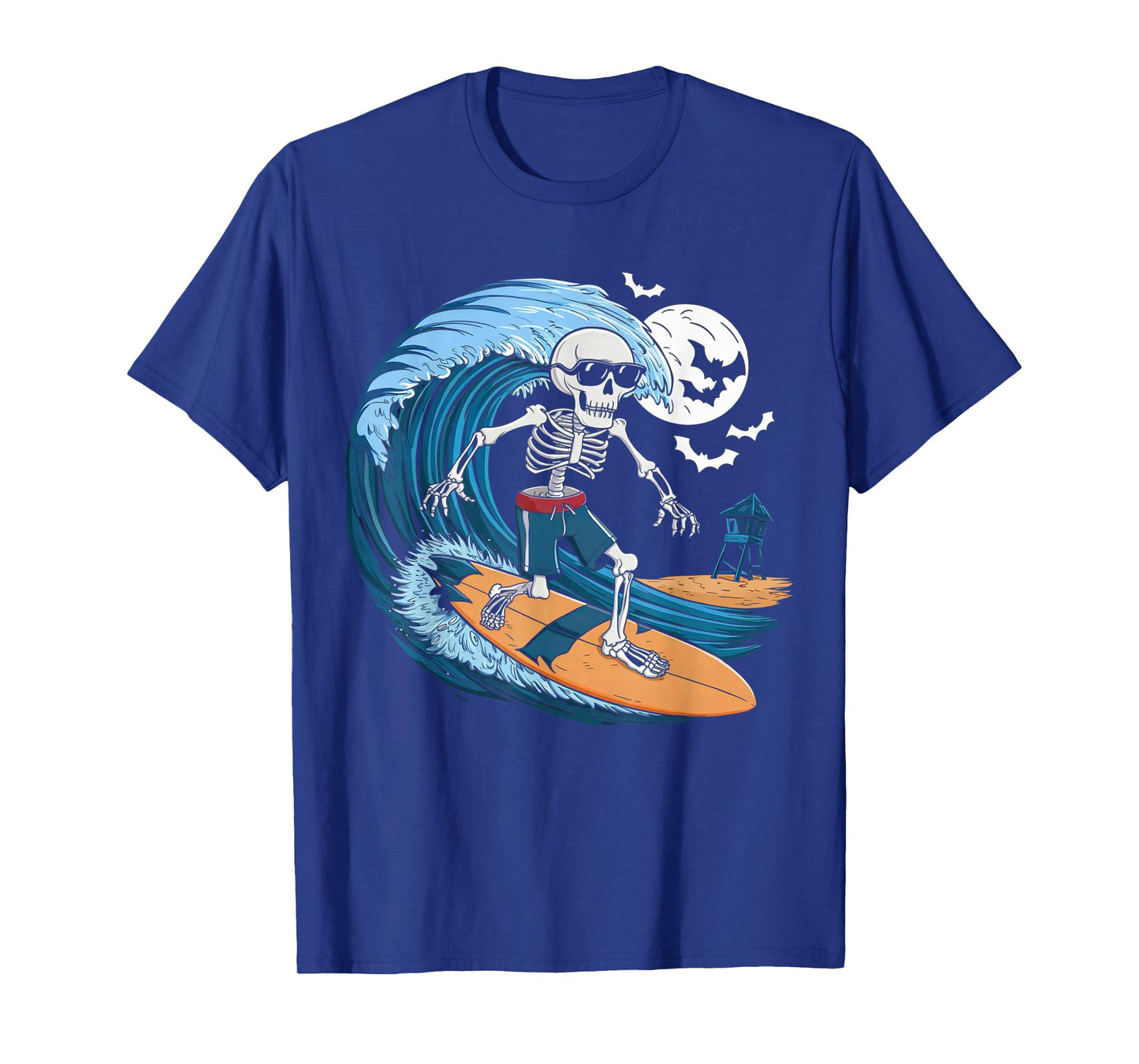 Halloween Surfing Skeleton Shirt Surfer Hawaiian Surf Hawaii T-Shirt