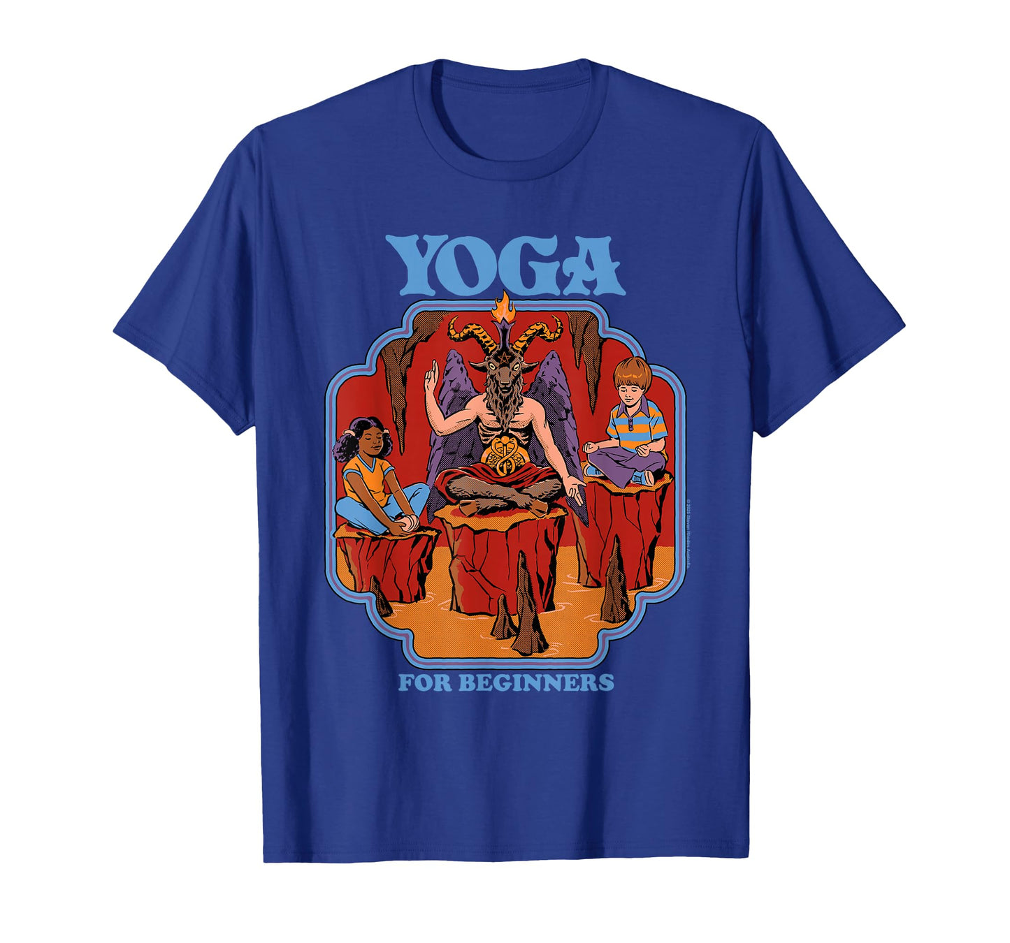 Satanic Yoga Sarcastic Retro Vintage Funny Adult Humor T-Shirt
