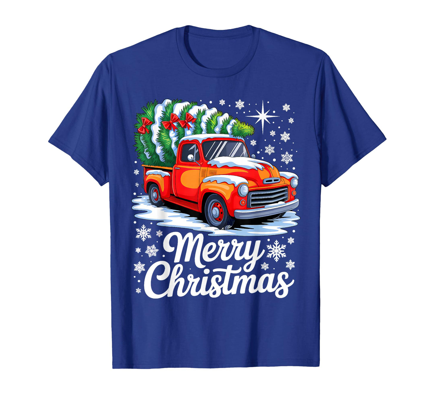 Merry Christmas Red Truck Family Matching Christmas Pajama T-Shirt