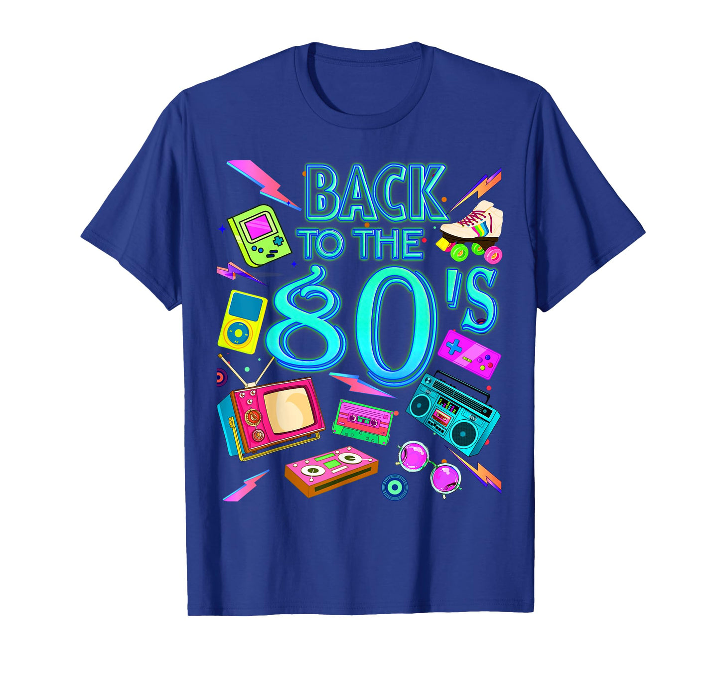 Men's Women's Kids Vintage Retro Back To 80's Graphic Design T-Shirt
