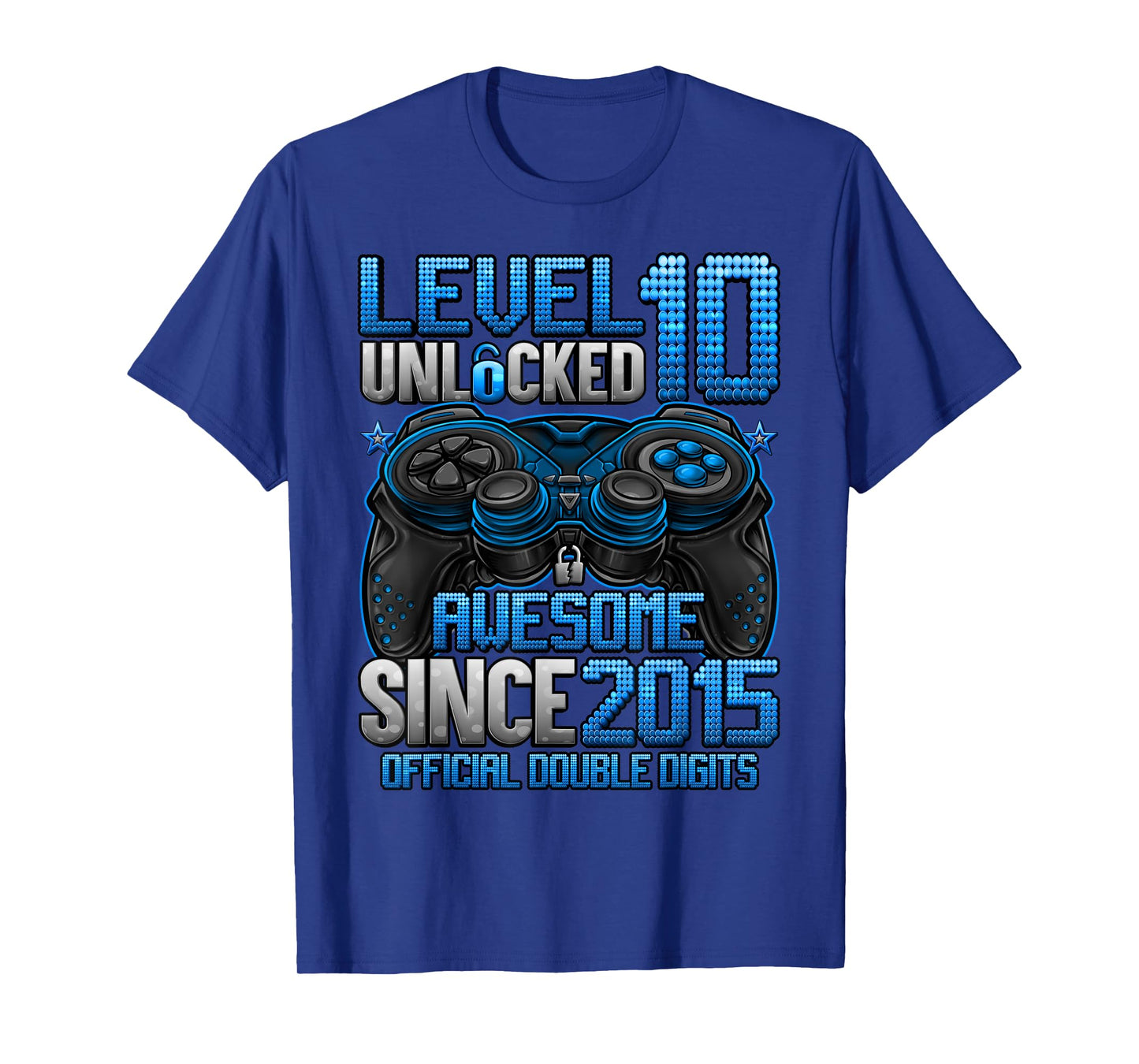 Official Double Digits Level 10 Unlocked 10th Birthday Boy T-Shirt