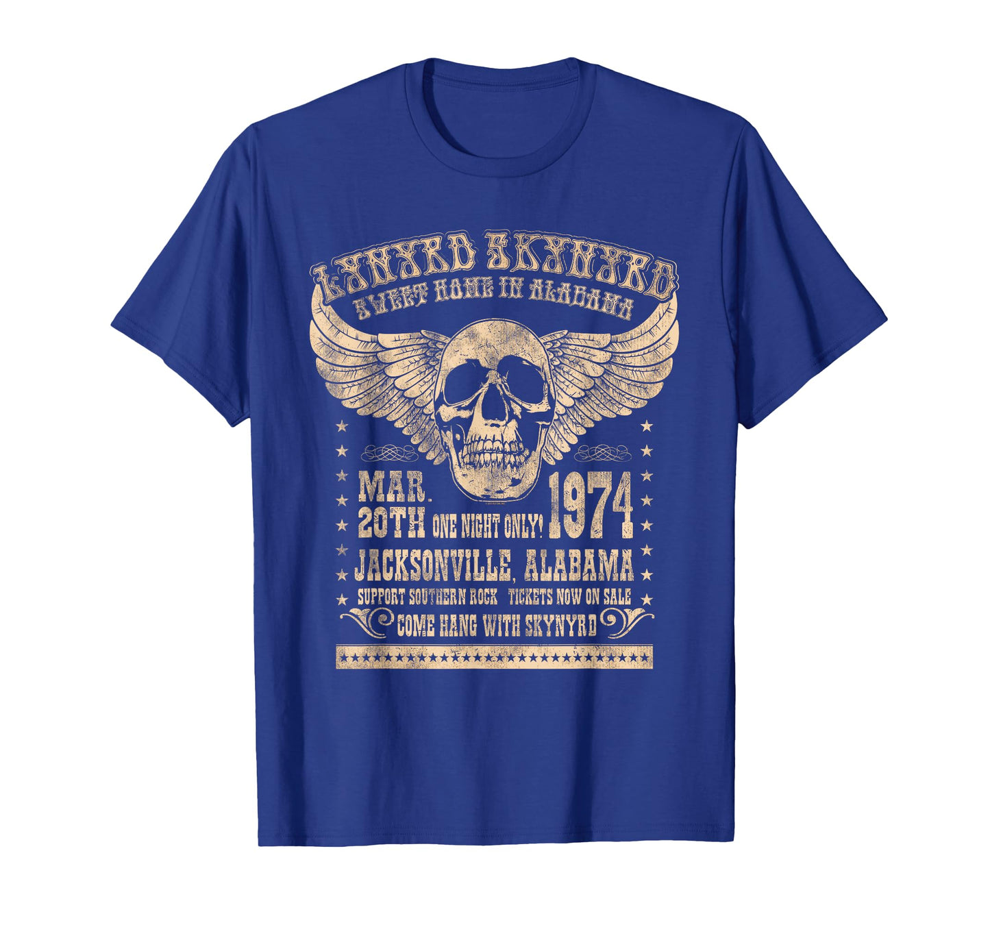 Lynyrd Skynyrd Sweet Home Alabama 74 Rock Festival 70s Biker T-Shirt