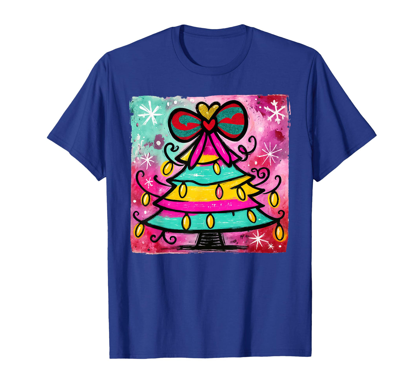 Coquette Christmas Tree Preppy Christmas Merry Christmas T-Shirt