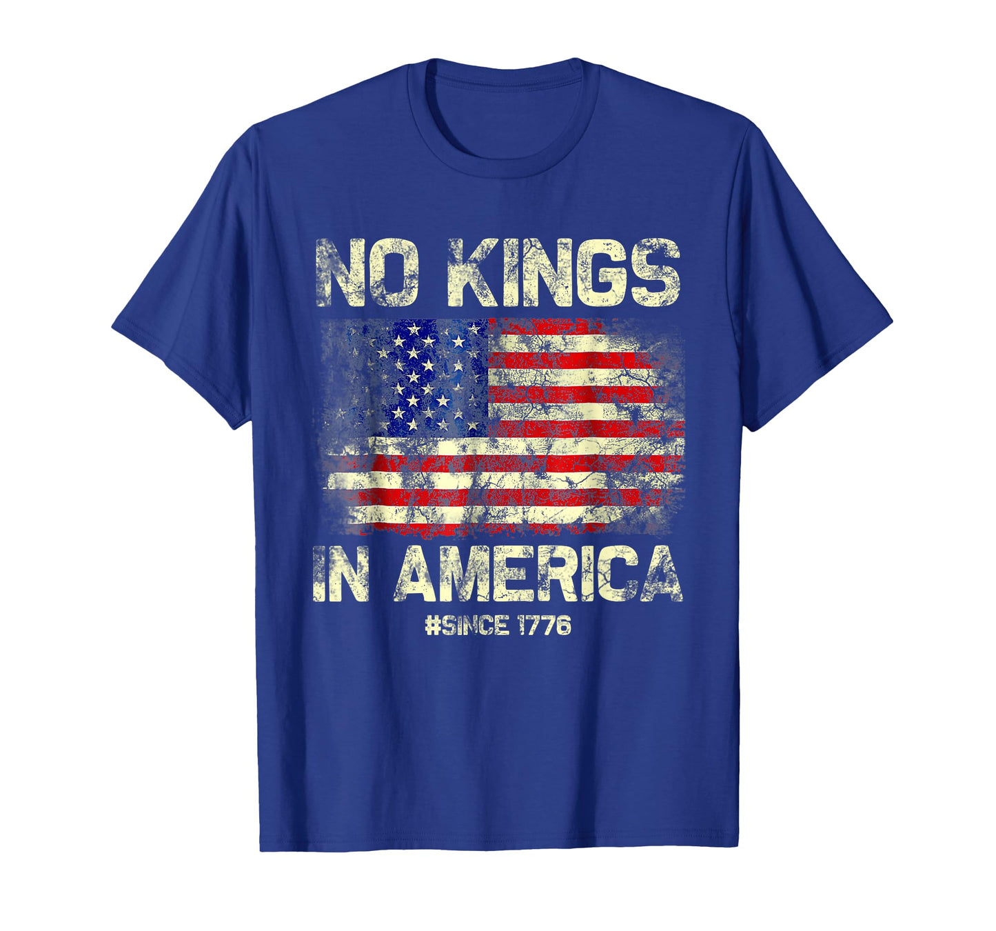 No Kings in America Since 1776 Vintage America Flag No Kings T-Shirt
