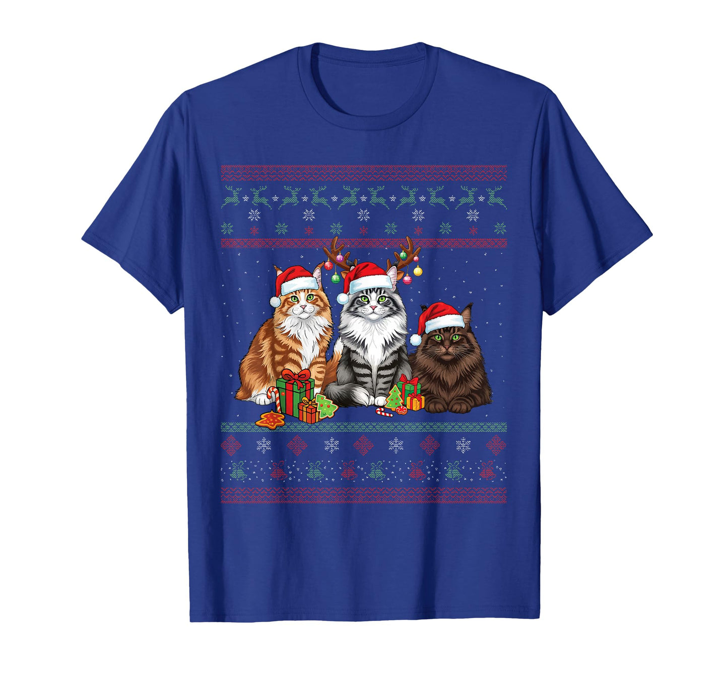 Love Persian Cats Happy Christmas Funny Ugly Christmas T-Shirt