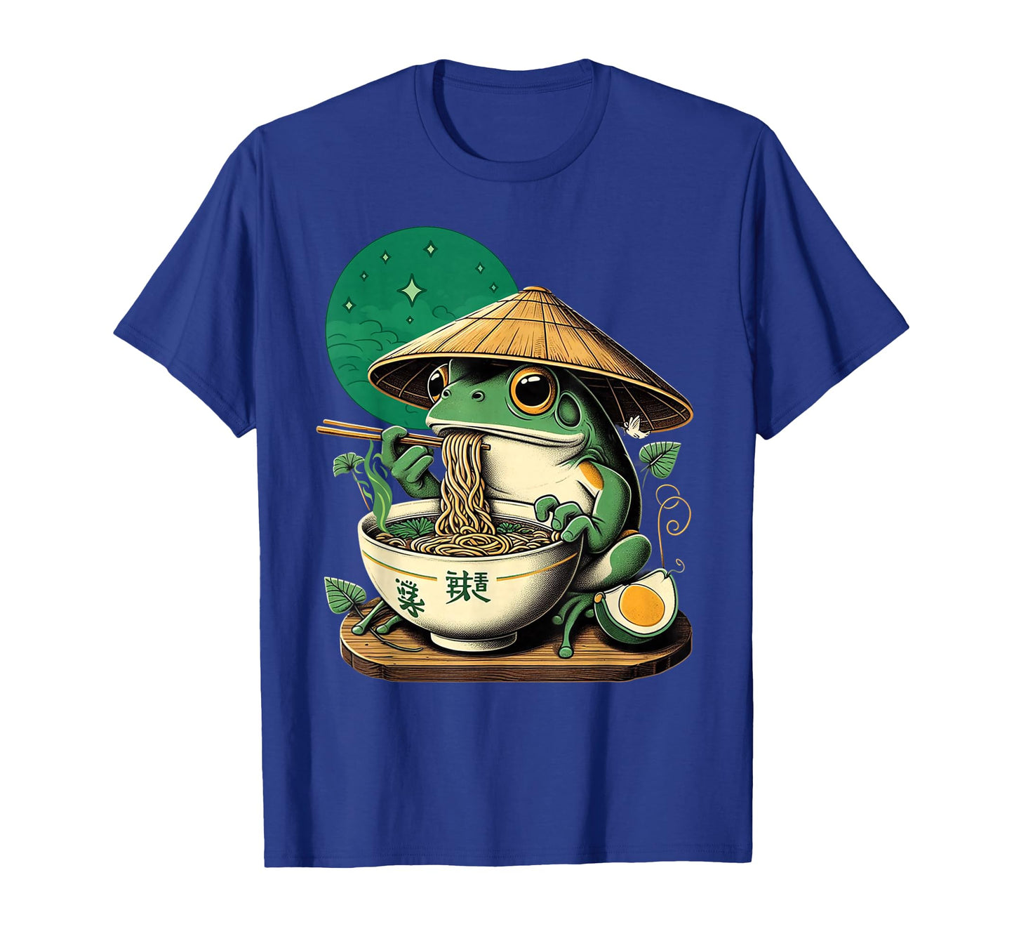 Kawaii Frog Eating Ramen Noodles Funny Anime Boys Girls Teen T-Shirt
