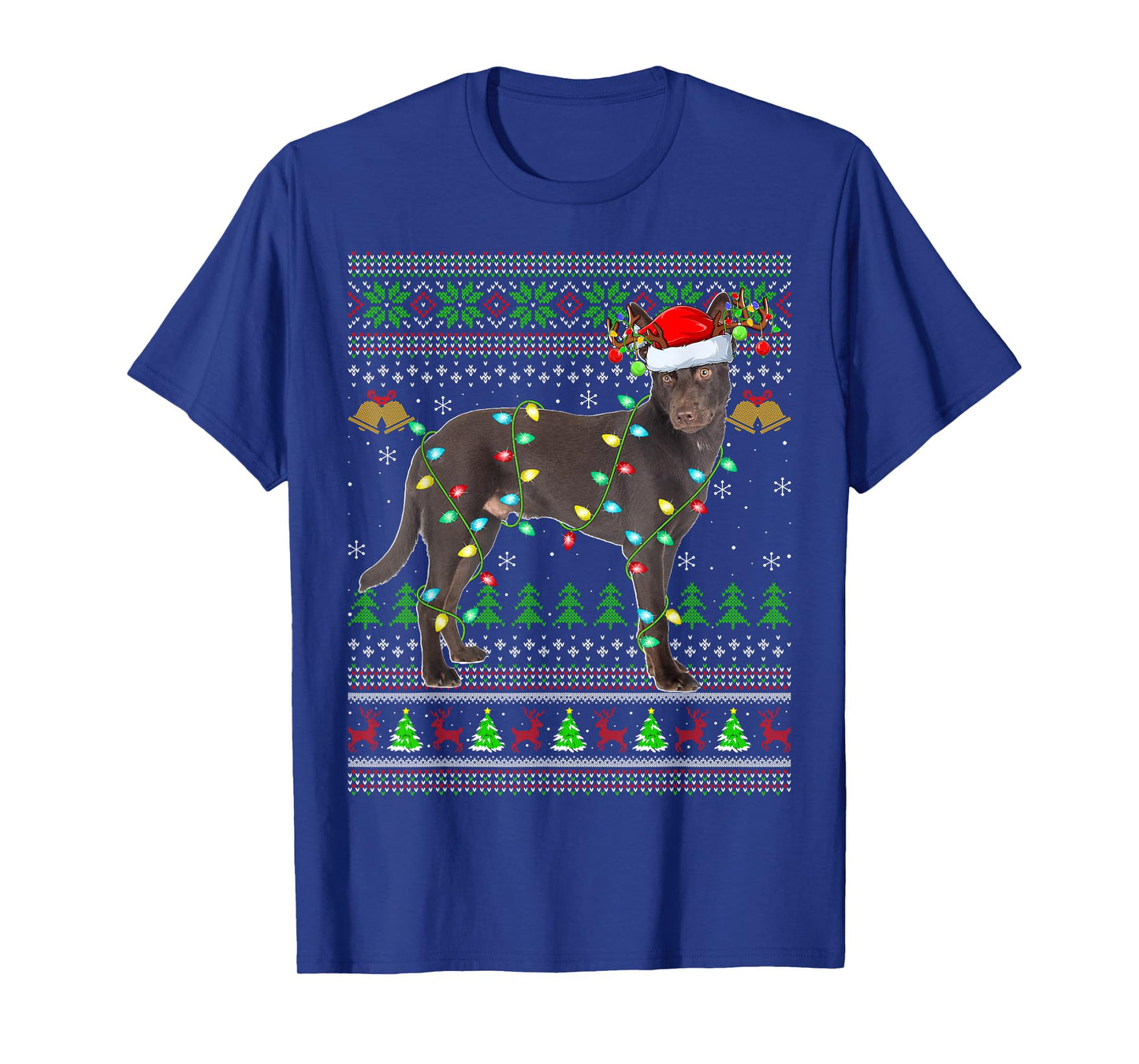 Australian Kelpie Dog Ugly Christmas Sweaters Holiday Xmas T-Shirt