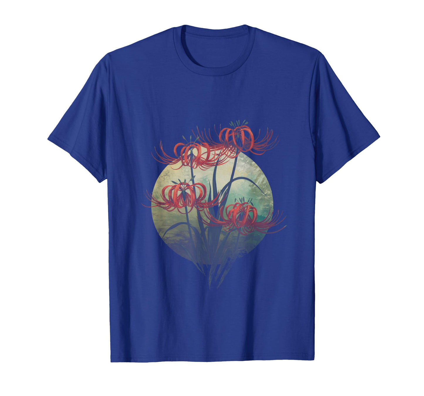 Japanese Spider Lilies design Red flowers T-Shirt