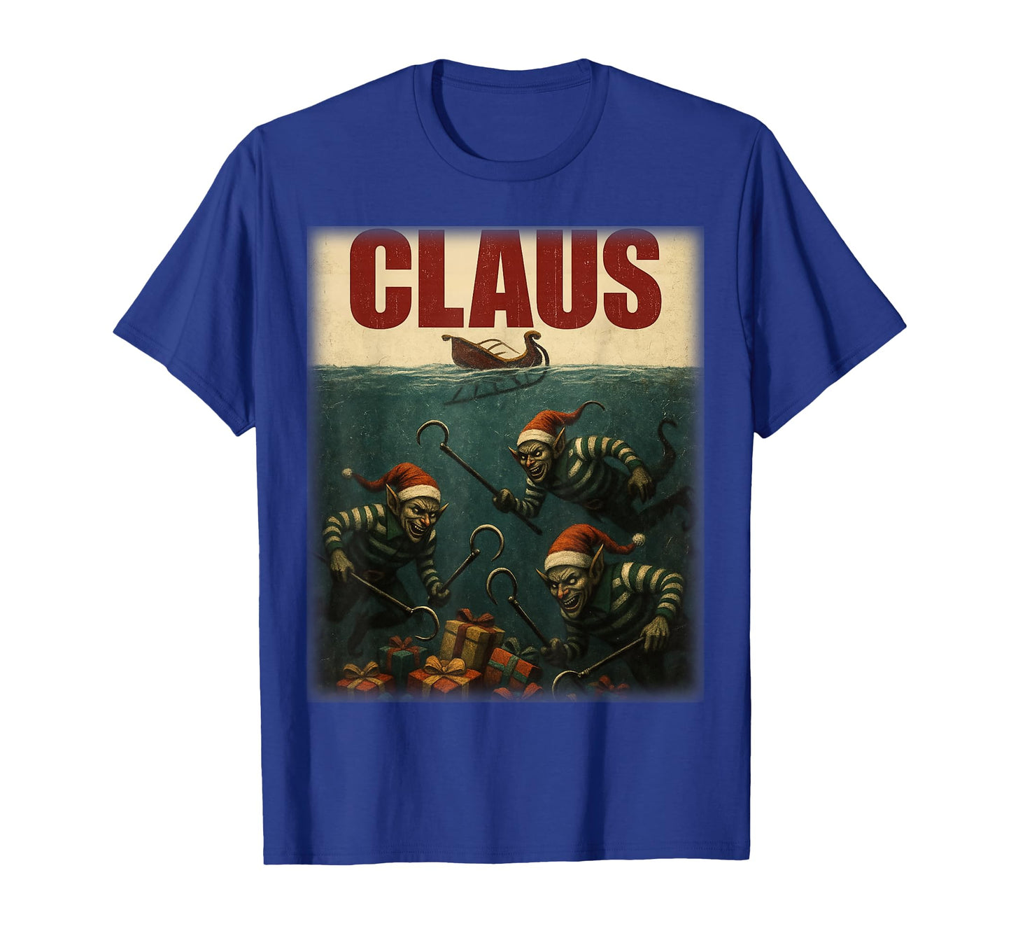 Creepy Claus Horror Christmas Dark Elf Top T-Shirt