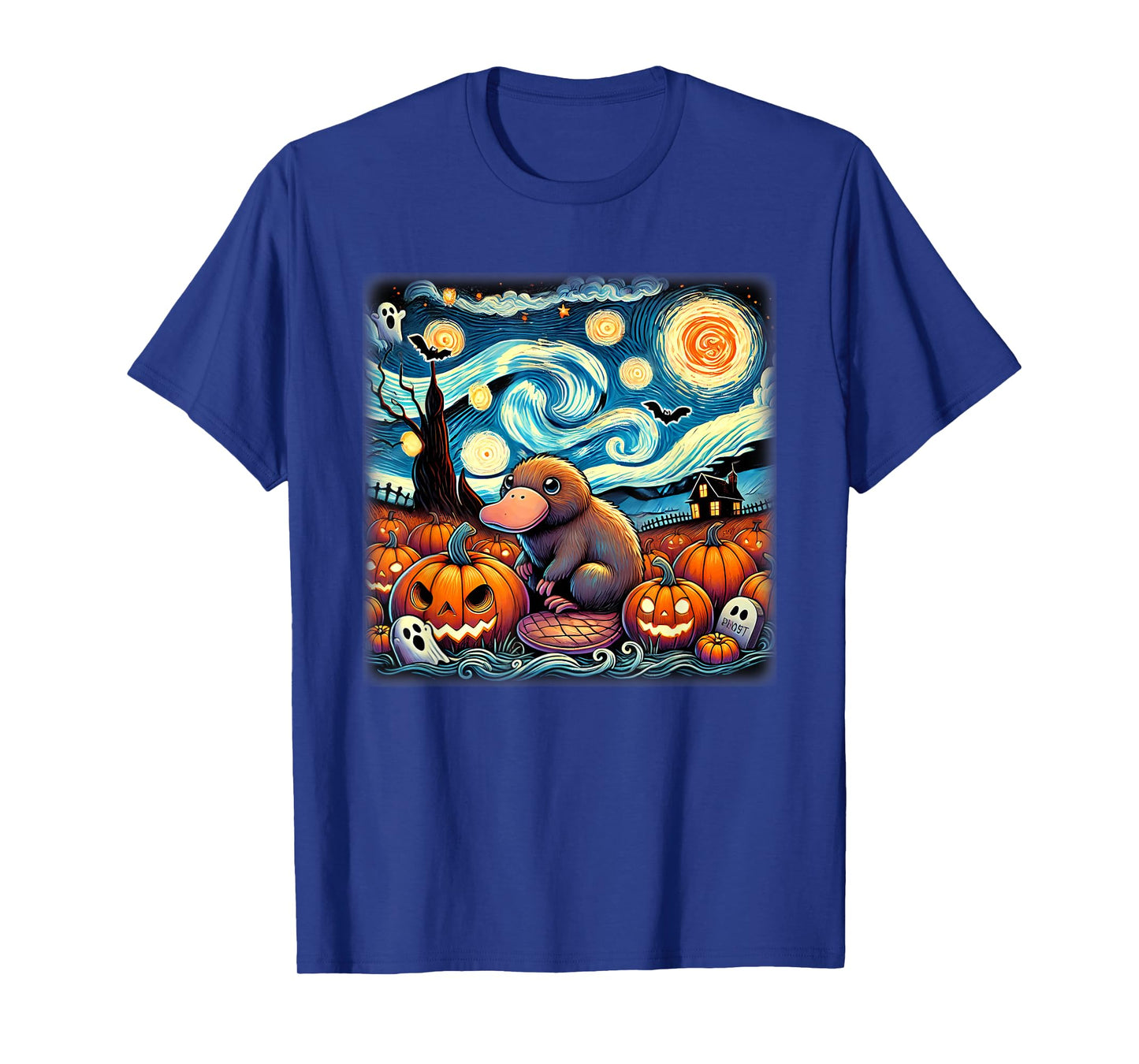 Starry Night Platypus Halloween T-Shirt