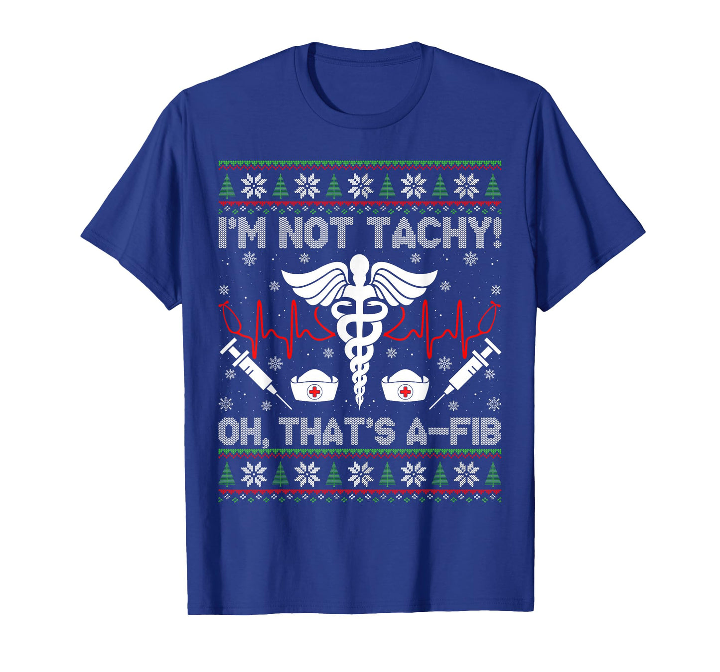 Nurse Christmas Pajamas Ugly Xmas Sweater Nurselife Nursing T-Shirt