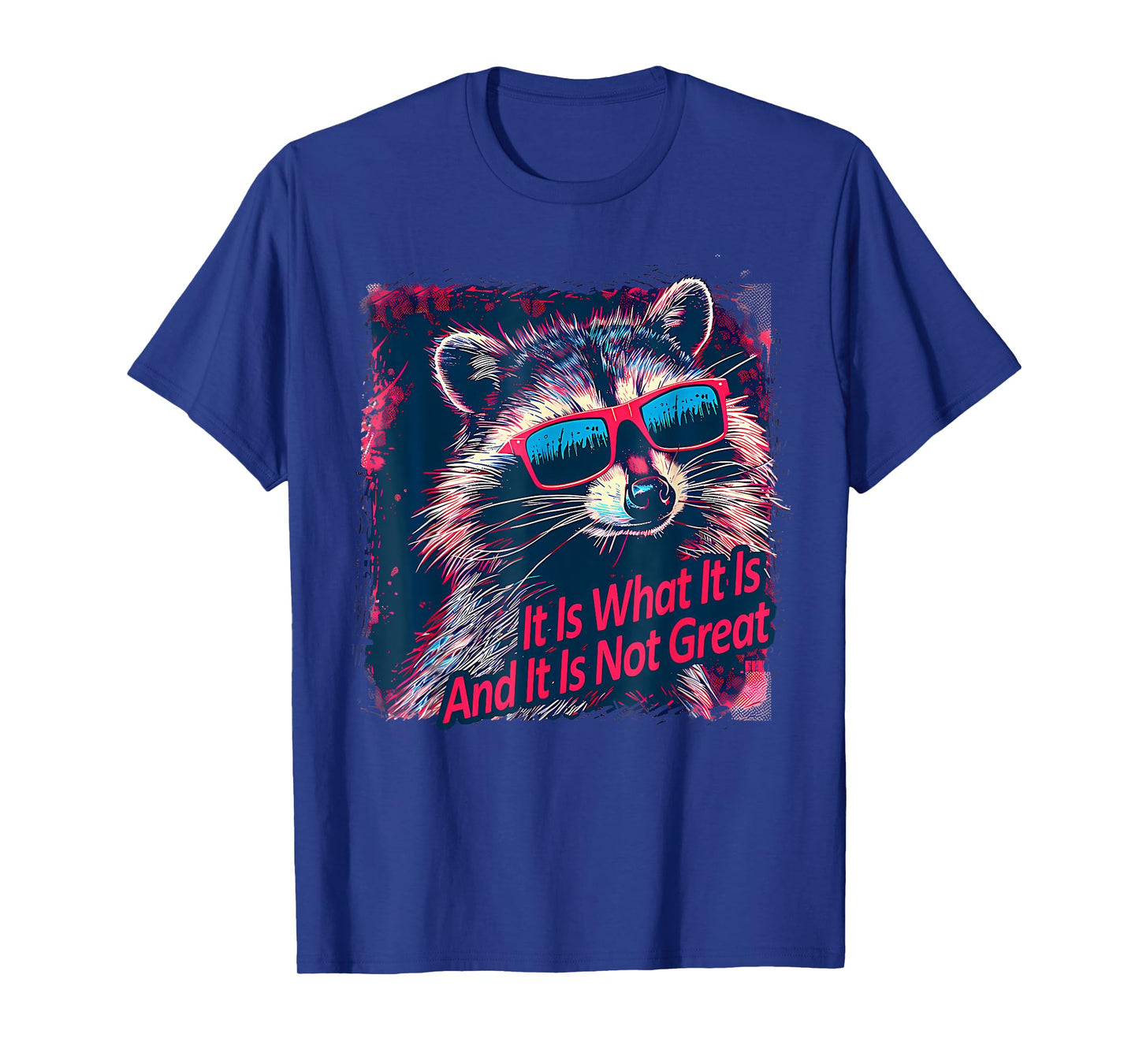 Cool Raccoon Sarcastic It Is What It Is And It Is Not Great T-Shirt