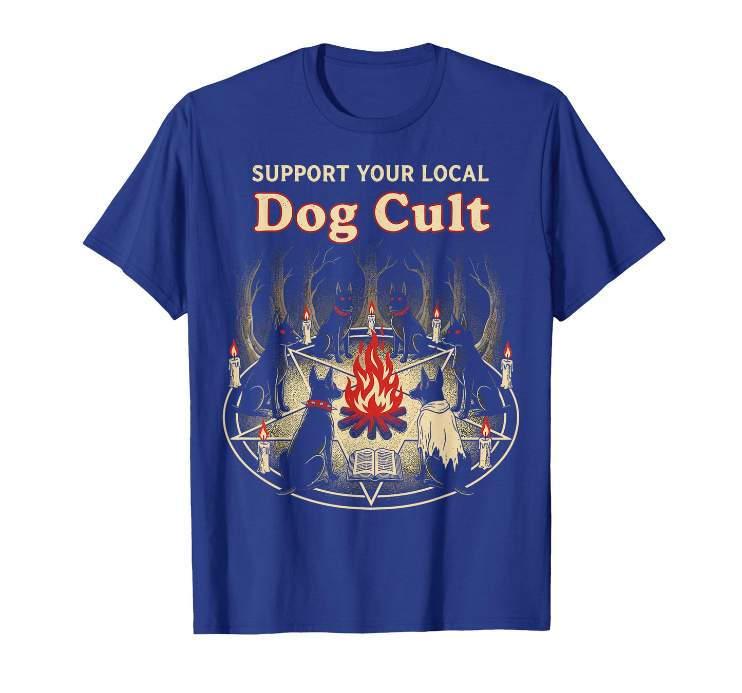 Dog Cult Funny Halloween Witches Occult Graphic T-Shirt
