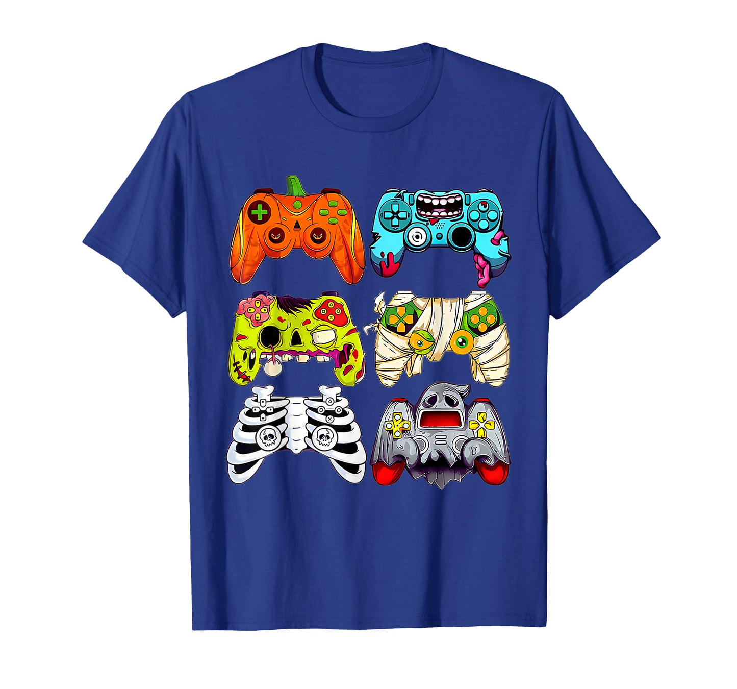 Halloween Skeleton Zombie Game Controllers Mummy Ghost Gamer T-Shirt