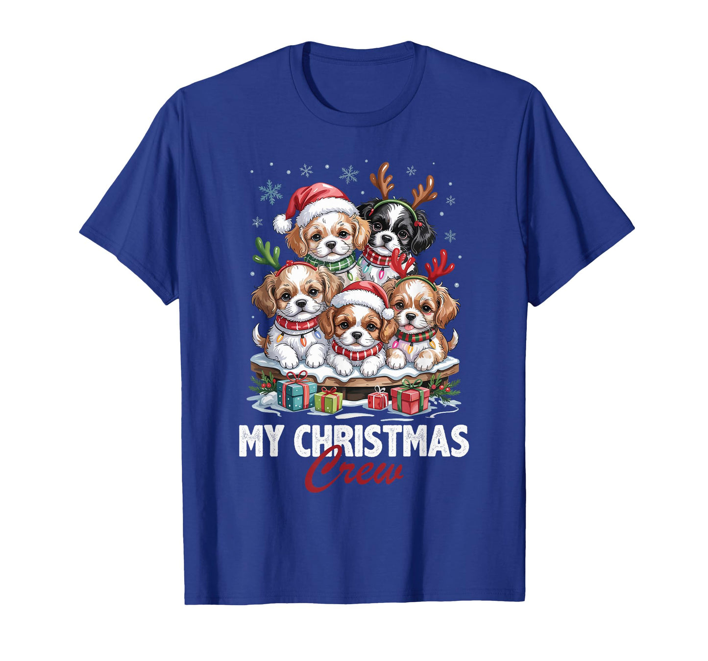 Cavachon Christmas Crew Funny Dog Lovers Holiday Pajama T-Shirt