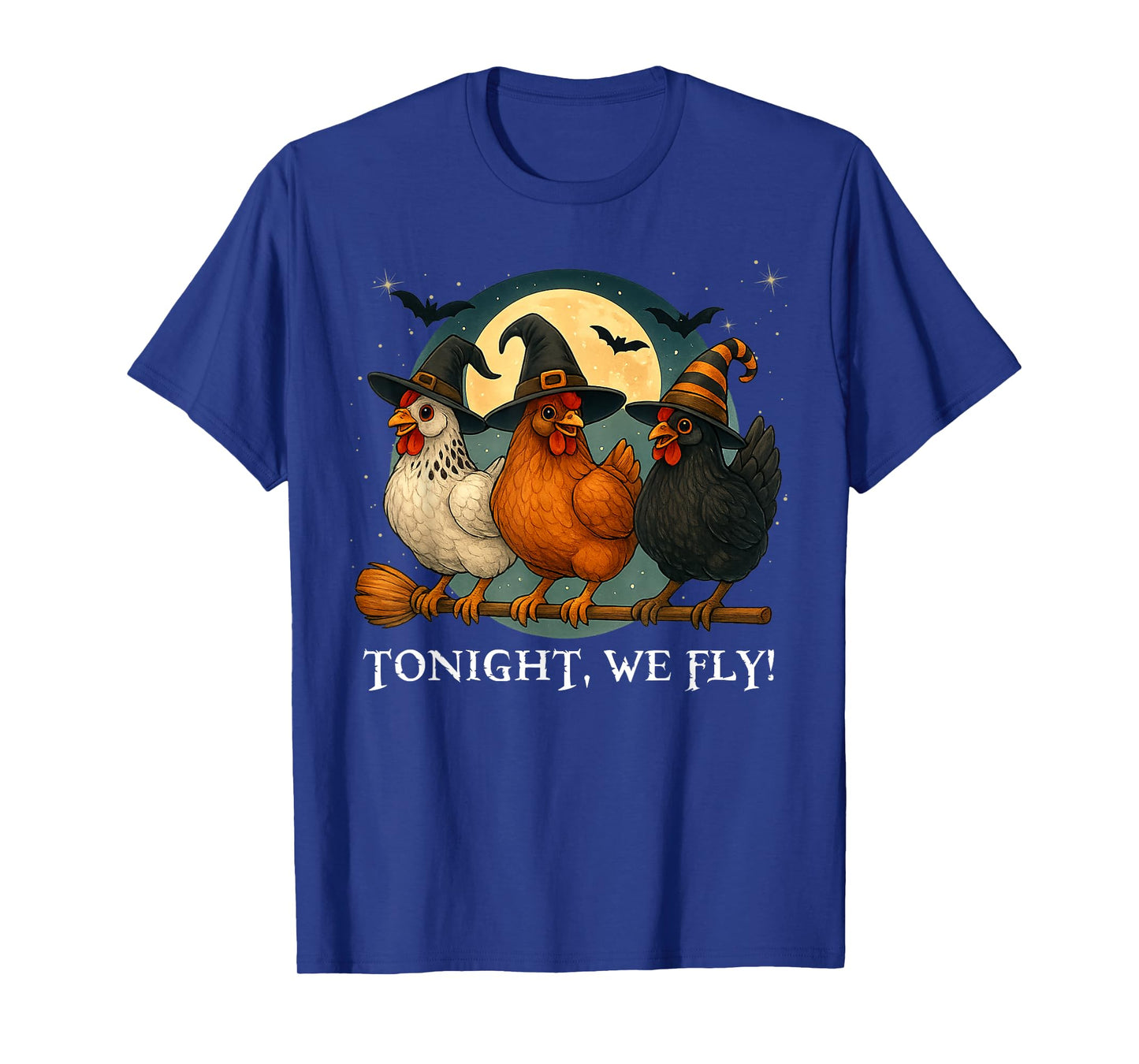 Tonight We Fly Funny Chicken Spooky Season Farm Halloween T-Shirt