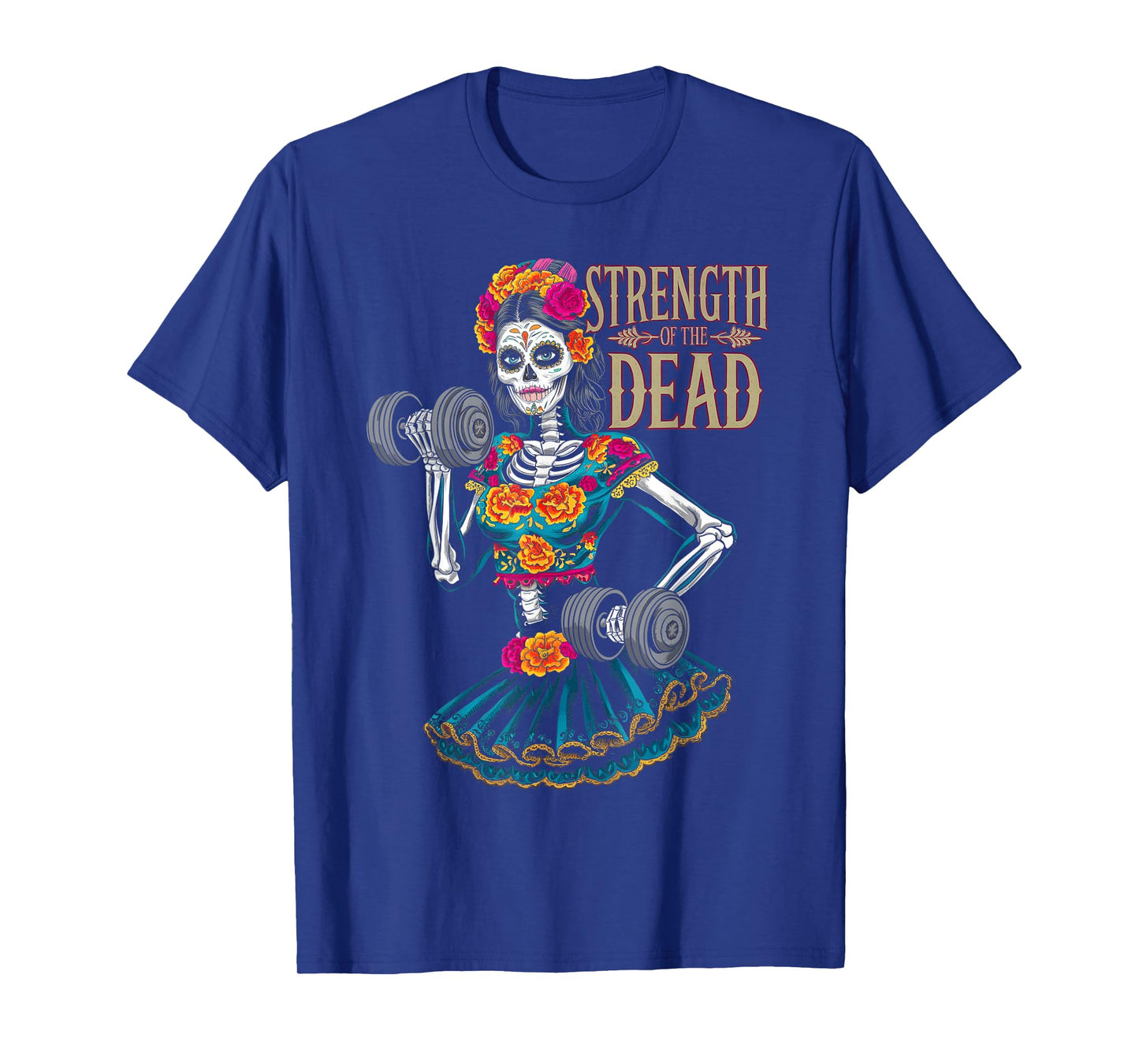 Dia De Los Muertos La Catrina Day of the Dead Gym Workout T-Shirt